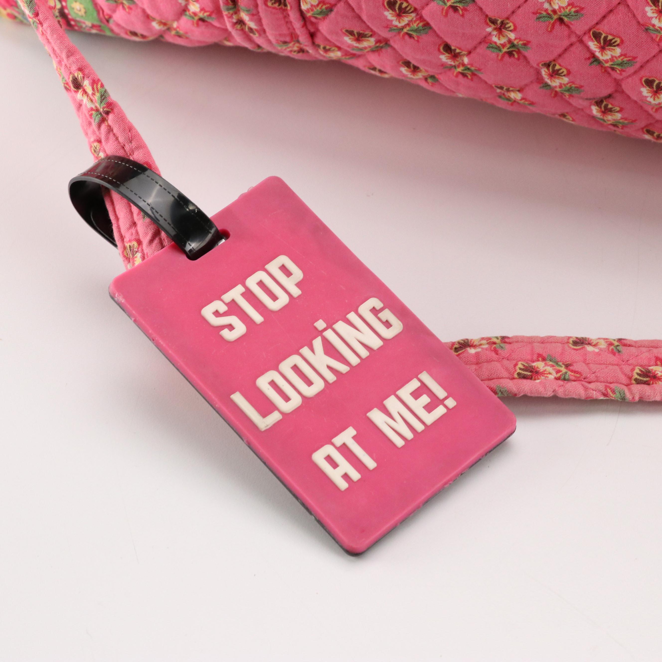 Vera Bradley "Pink Pansy" Duffle Bag with Other iPad Cover and Cosmetic Pouches