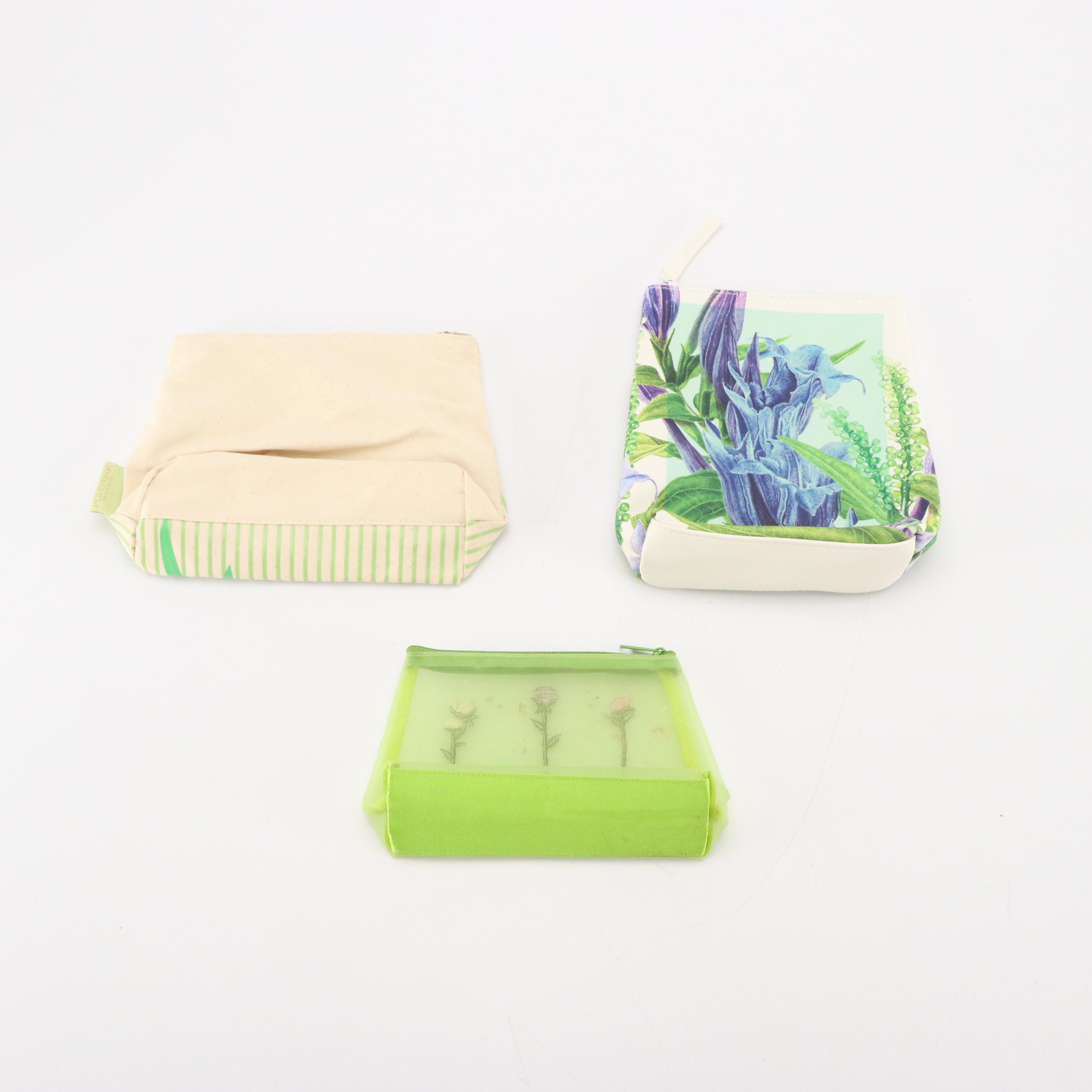 Vera Bradley "Pink Pansy" Duffle Bag with Other iPad Cover and Cosmetic Pouches