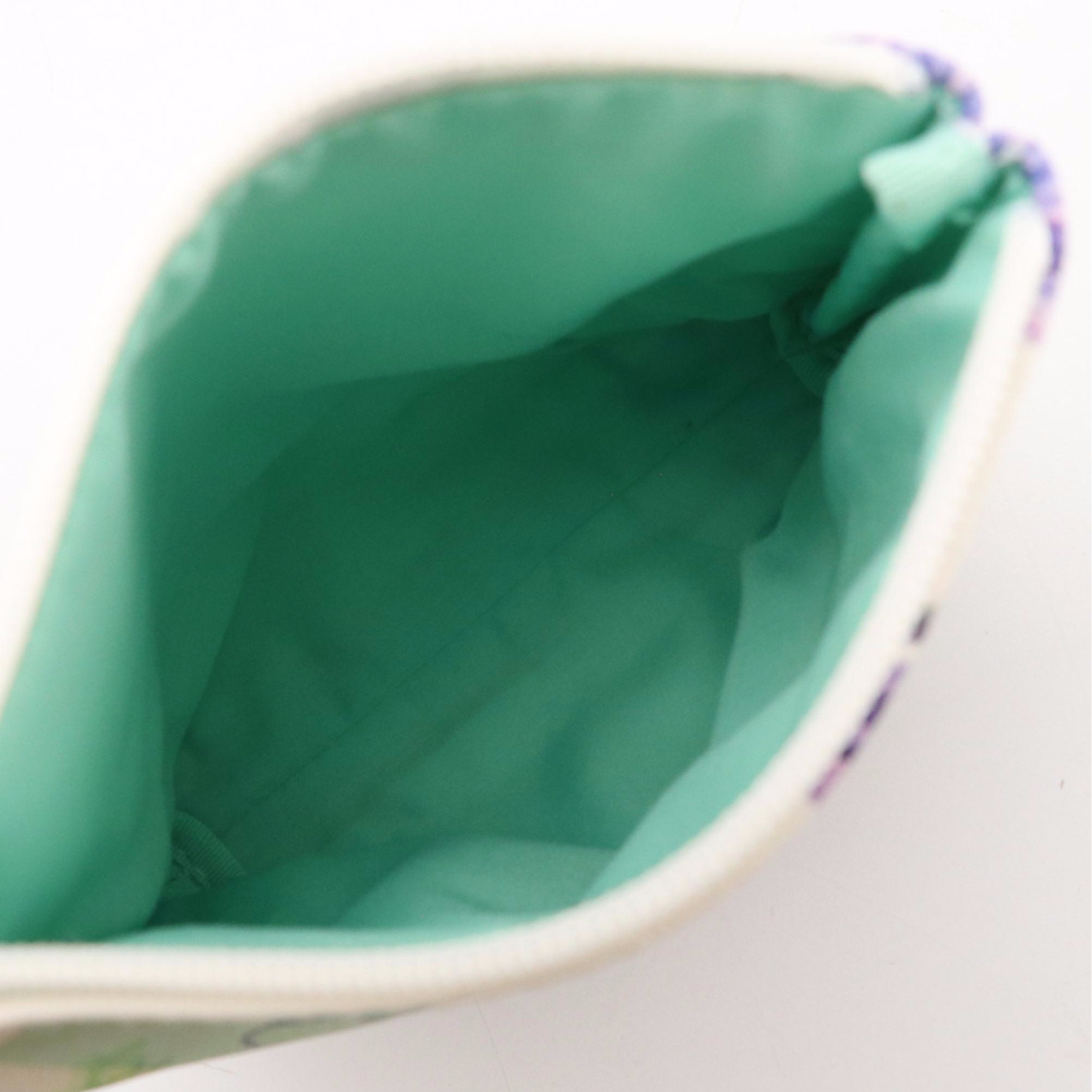 Vera Bradley "Pink Pansy" Duffle Bag with Other iPad Cover and Cosmetic Pouches