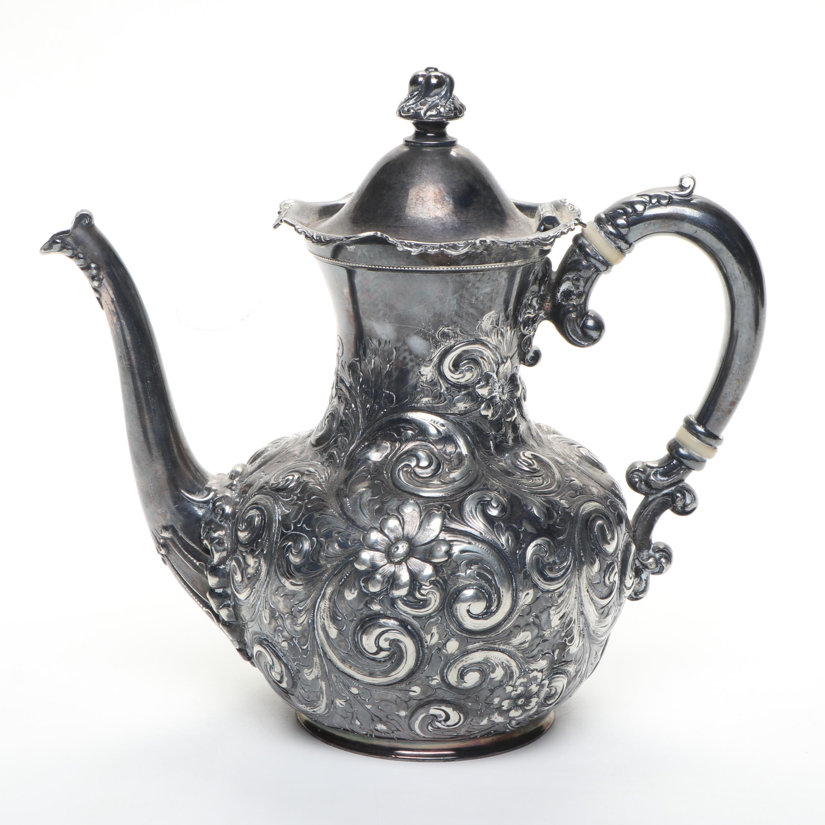 Barbour Silver Company Quadruple Plate Tea Service, Late 19th to Early 20th Cent