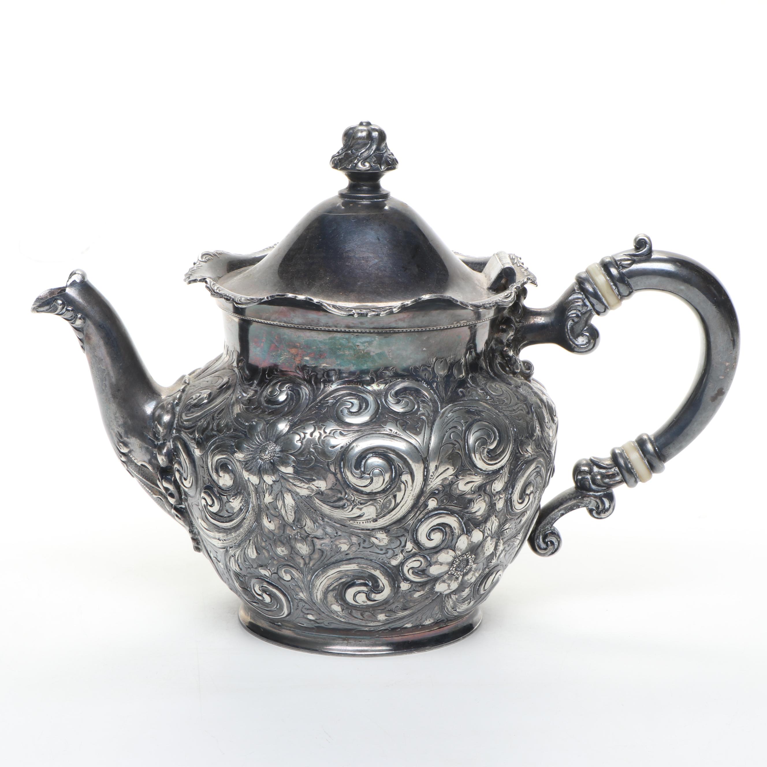 Barbour Silver Company Quadruple Plate Tea Service, Late 19th to Early 20th Cent