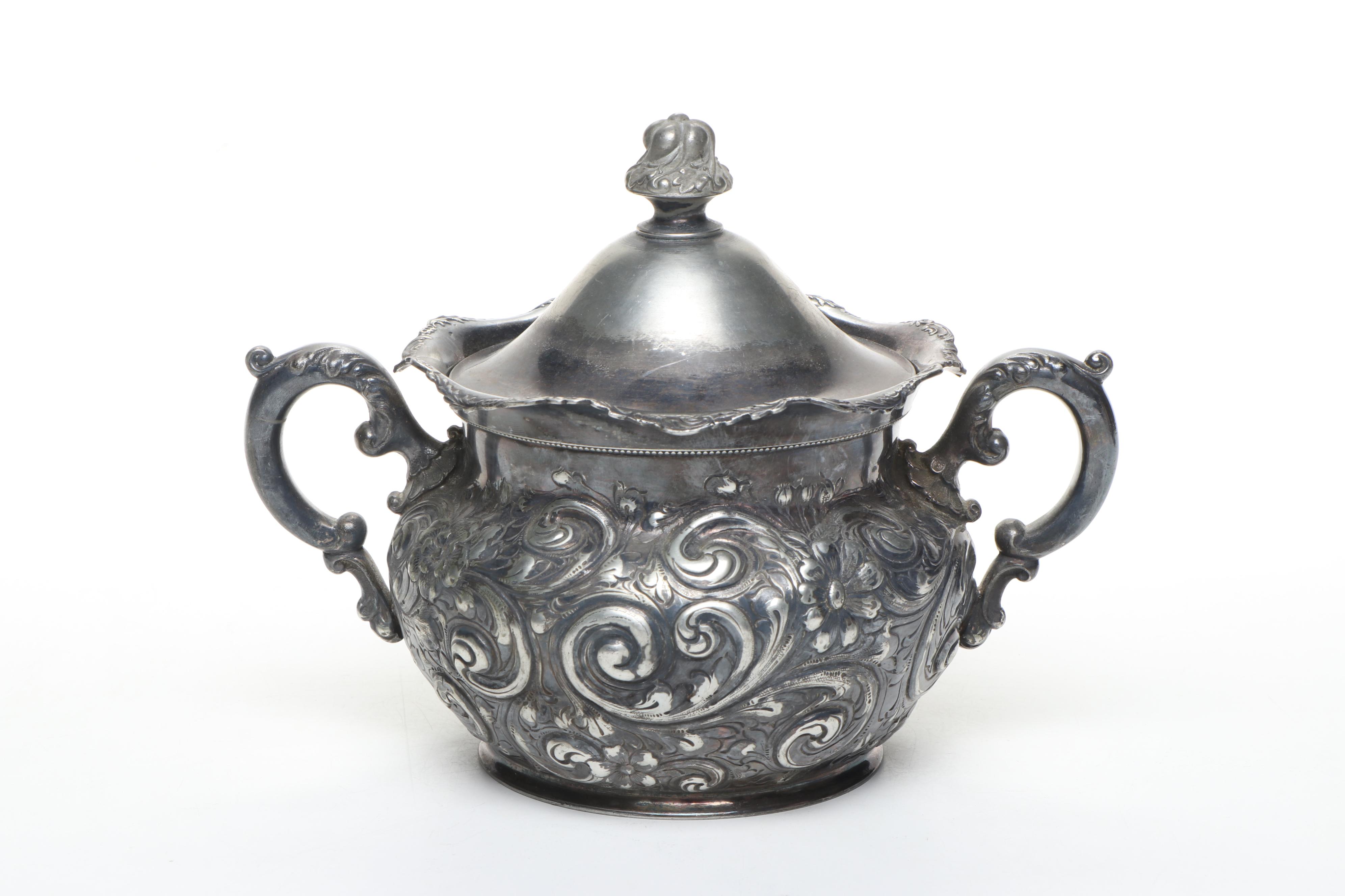 Barbour Silver Company Quadruple Plate Tea Service, Late 19th to Early 20th Cent