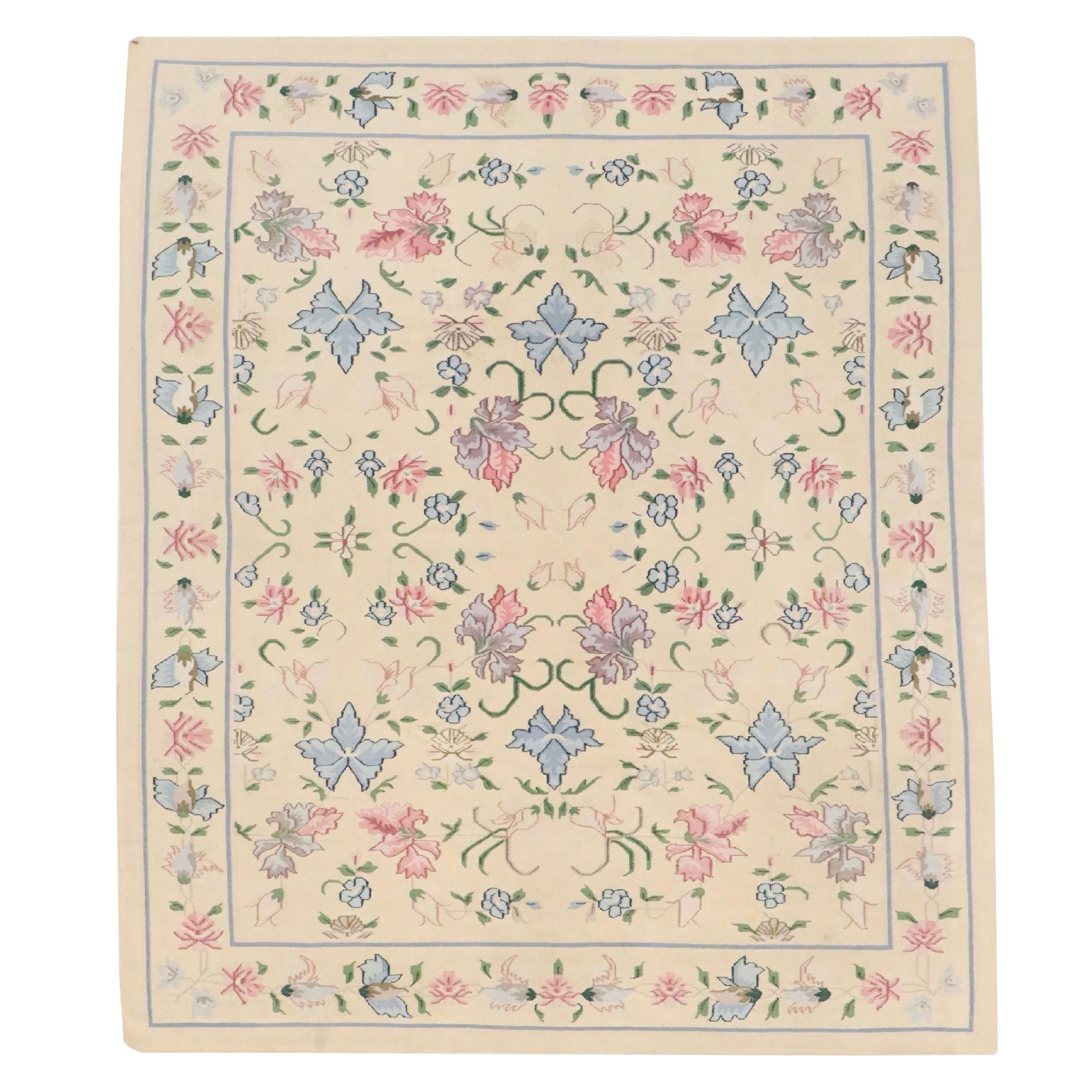 8'3 x 9'7 Handwoven Besarabian Floral Area Rug