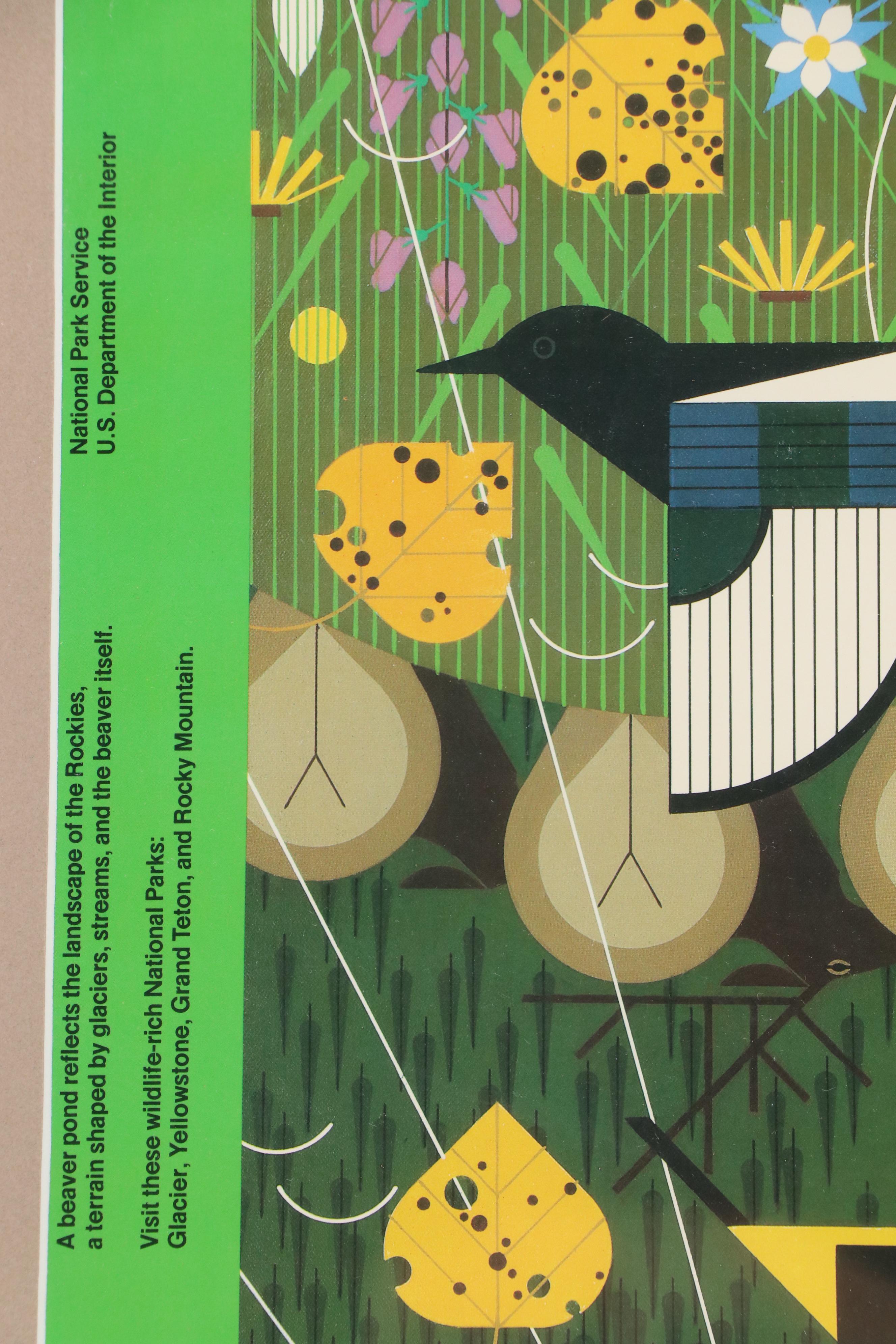 Halftone Poster After Charley Harper "The Rocky Mountains," Late 20th Century