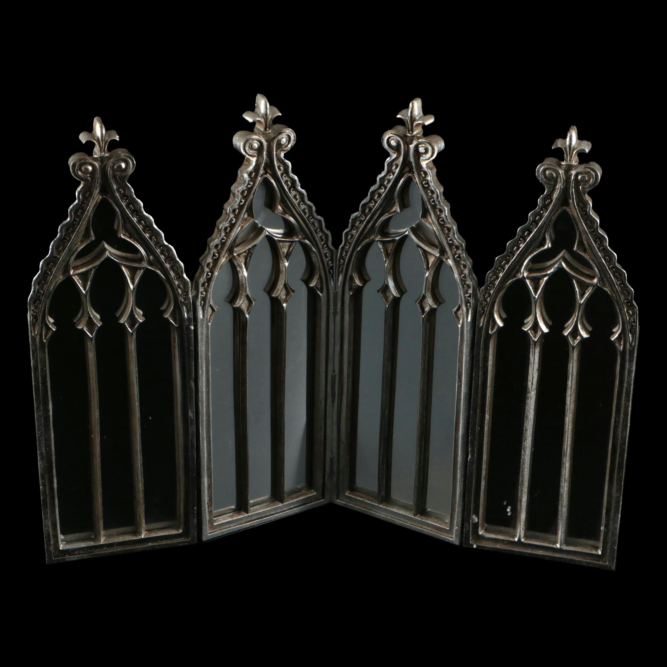 Hinged Four-Panel Cathedral Mirror