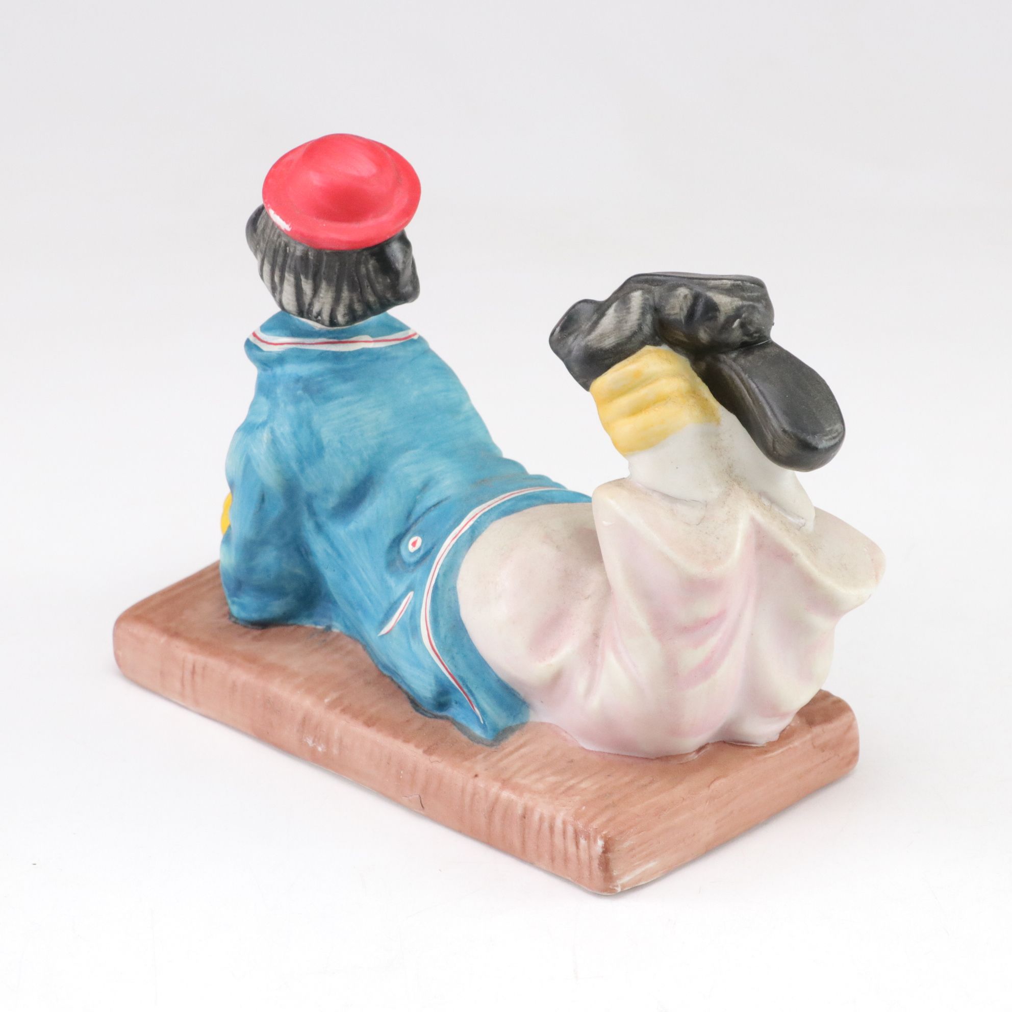 Hand-Painted Bisque Clown Figurine & Music Box Collection