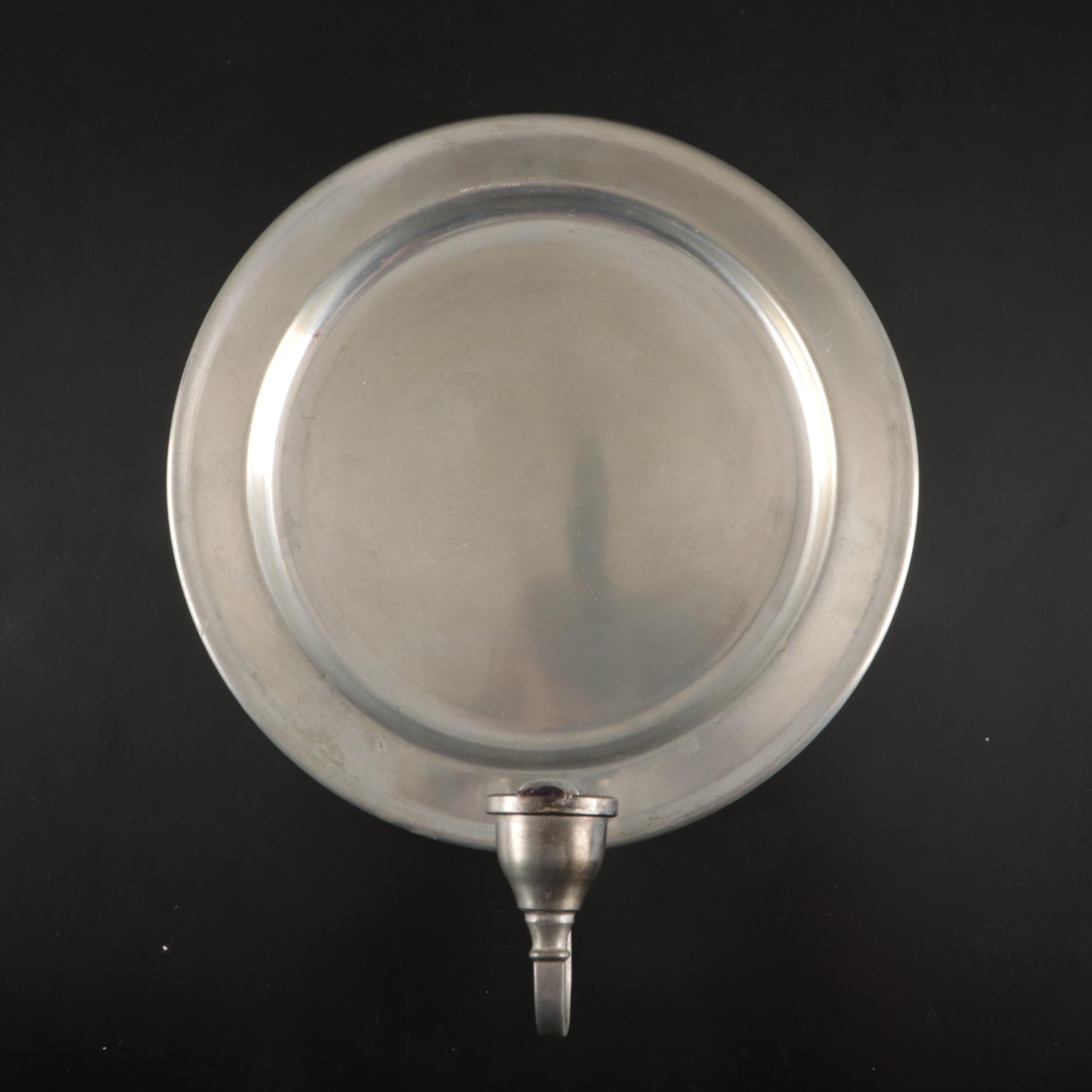 Woodbury Pewterers Plate Candlestick Sconces