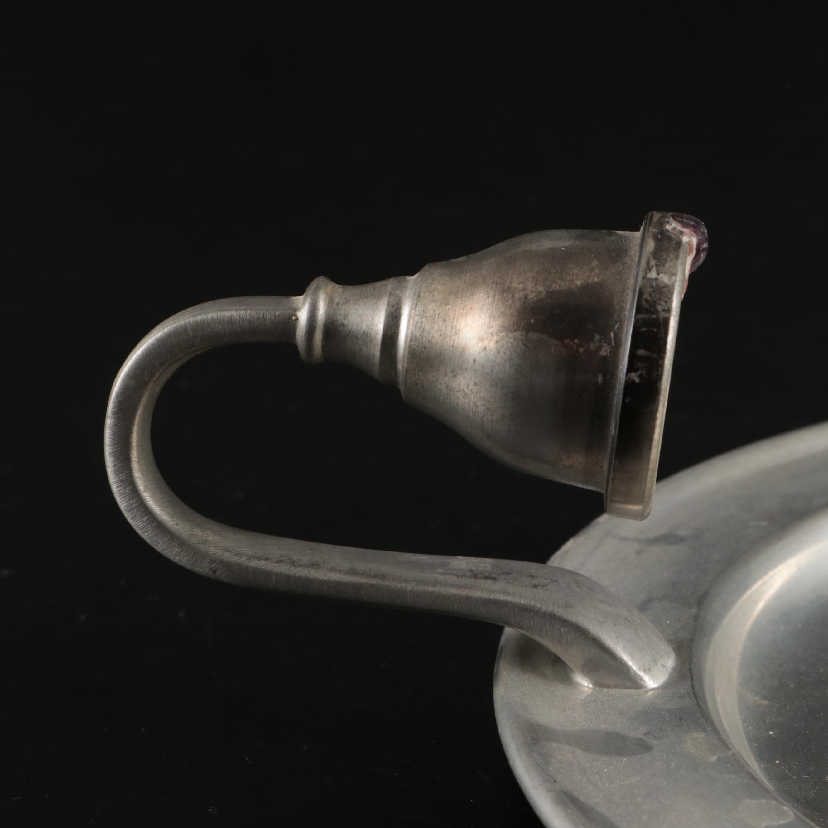 Woodbury Pewterers Plate Candlestick Sconces