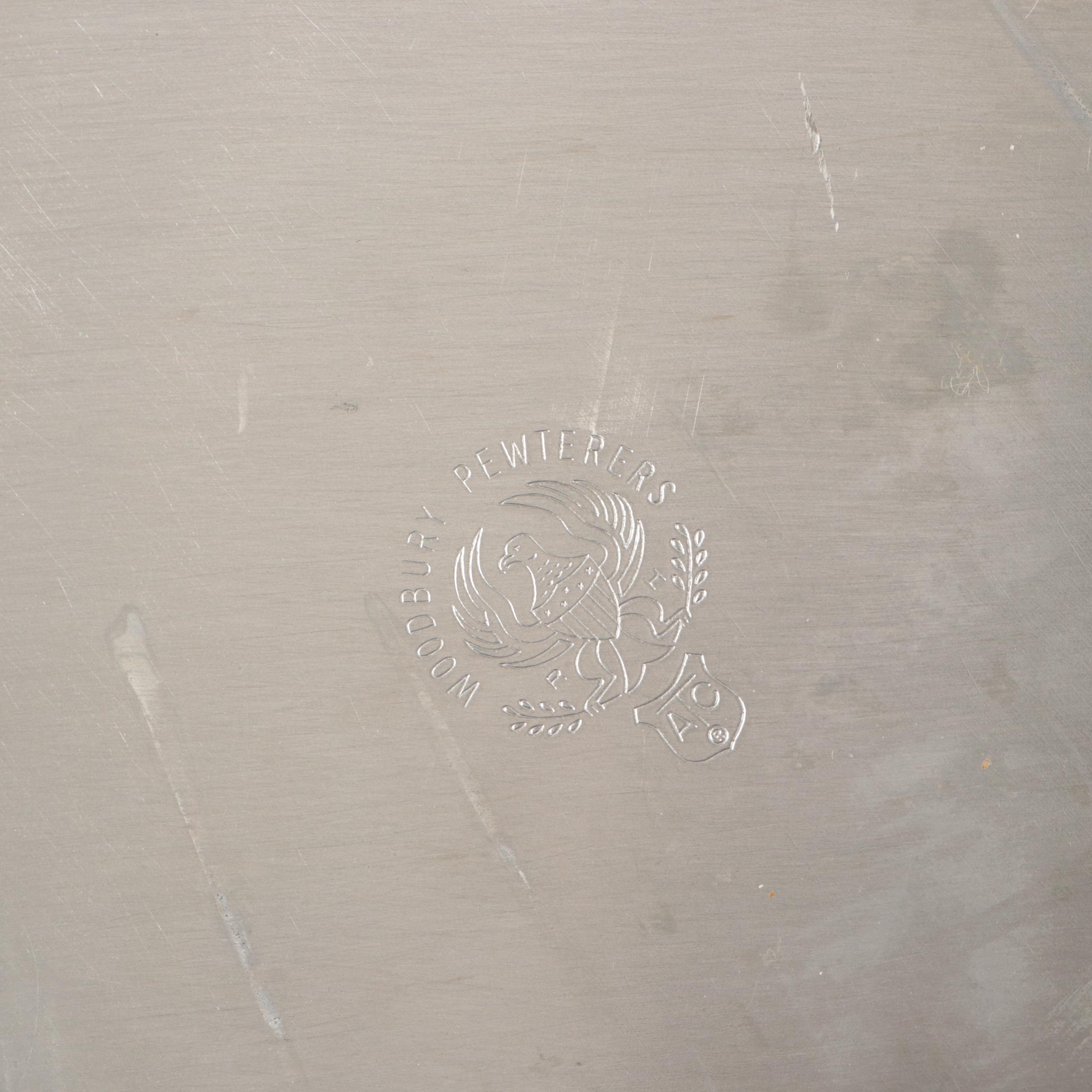 Woodbury Pewterers Plate Candlestick Sconces