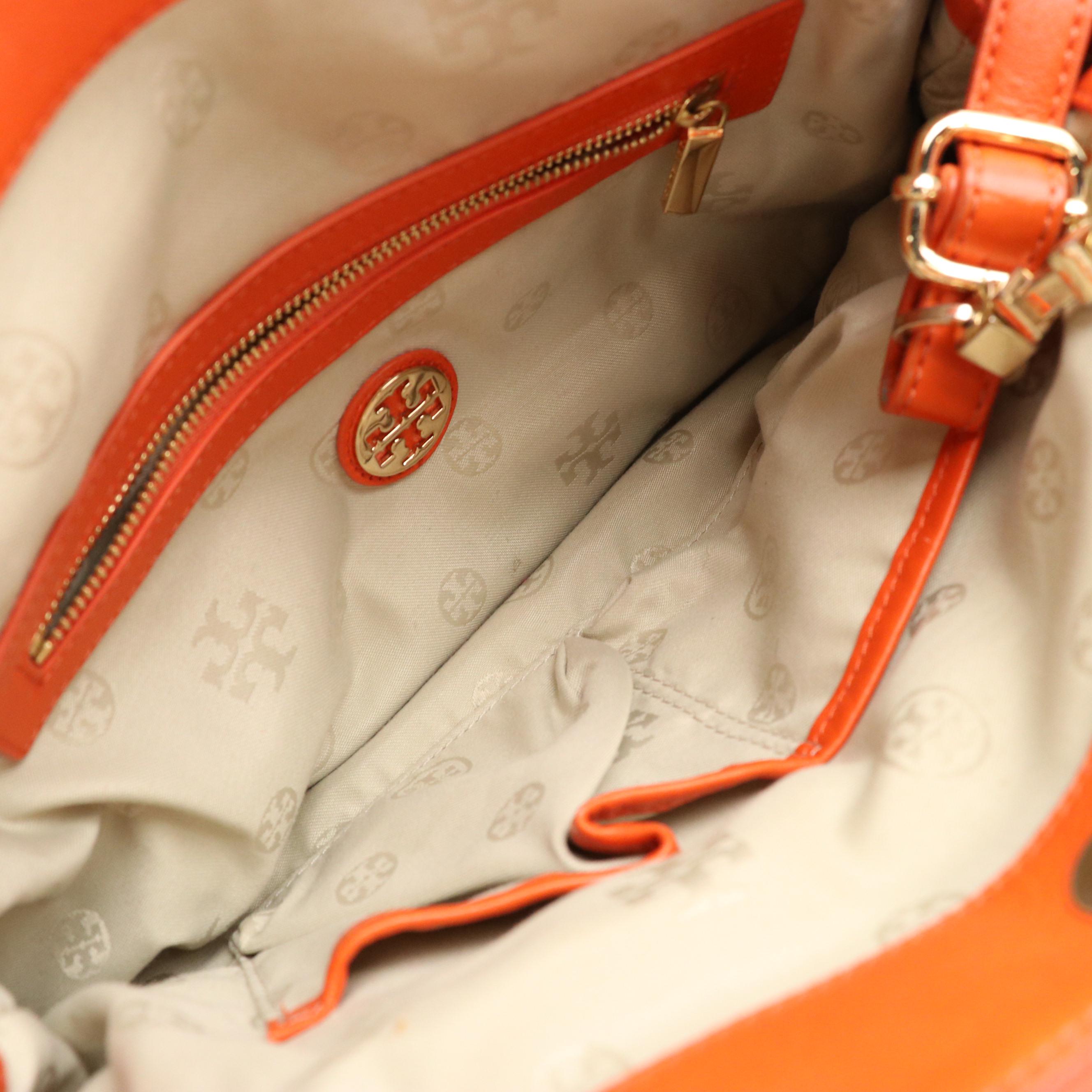 Orange Leather Shoulder and Sling Bags from Vera Pelle, Tory Burch and Tod's