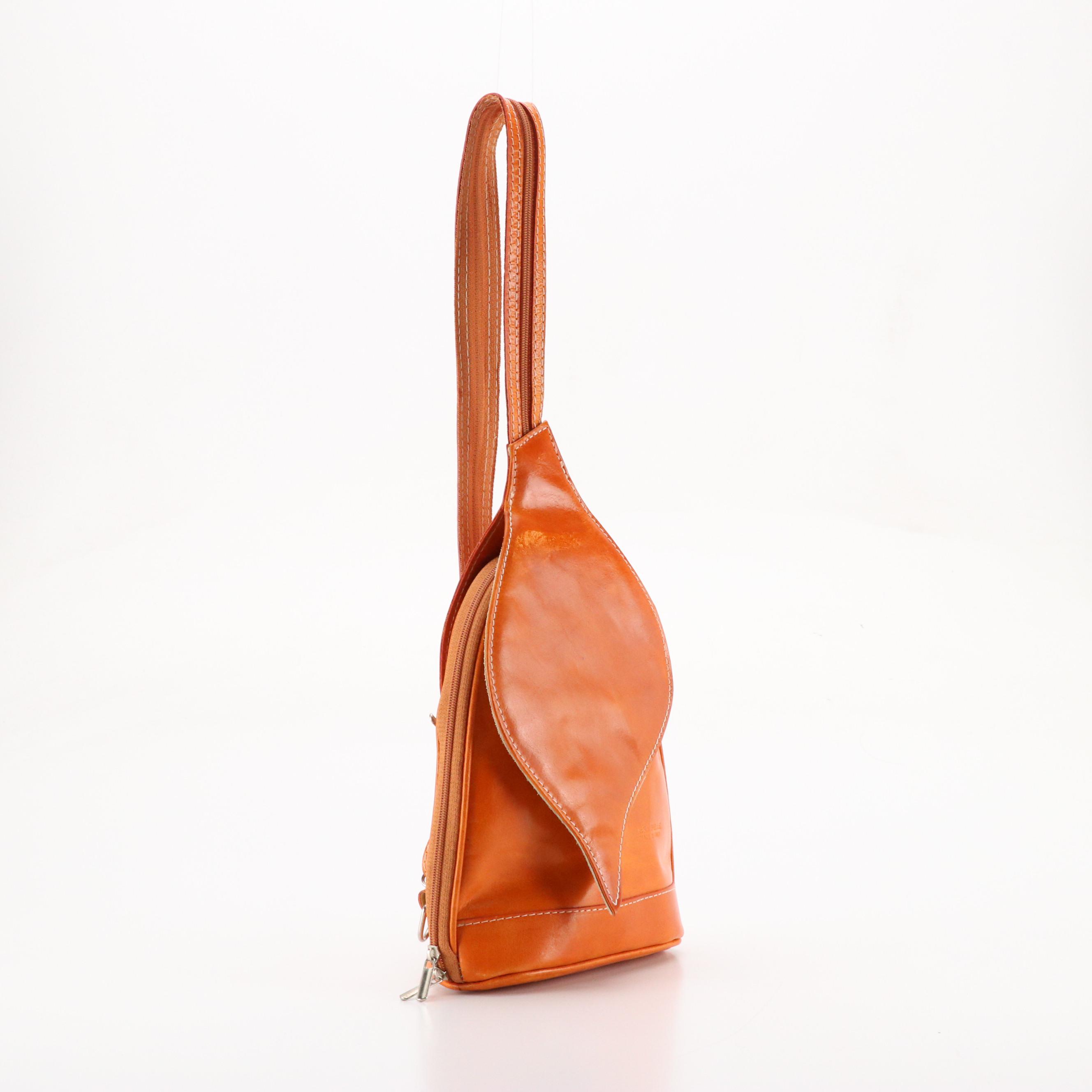 Orange Leather Shoulder and Sling Bags from Vera Pelle, Tory Burch and Tod's
