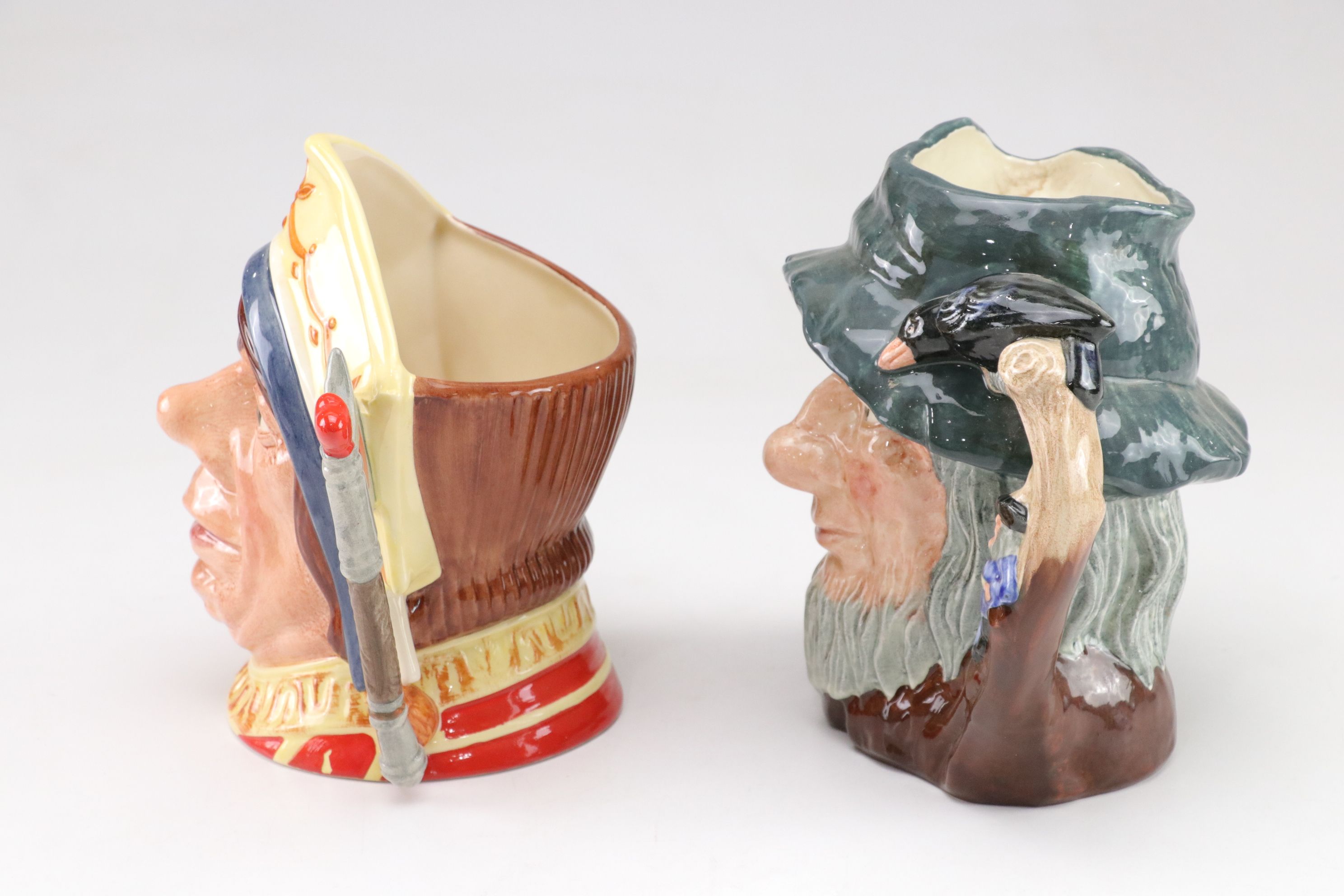 Royal Doulton Toby Jugs with "The Red Queen" and "Rip Van Winkle"