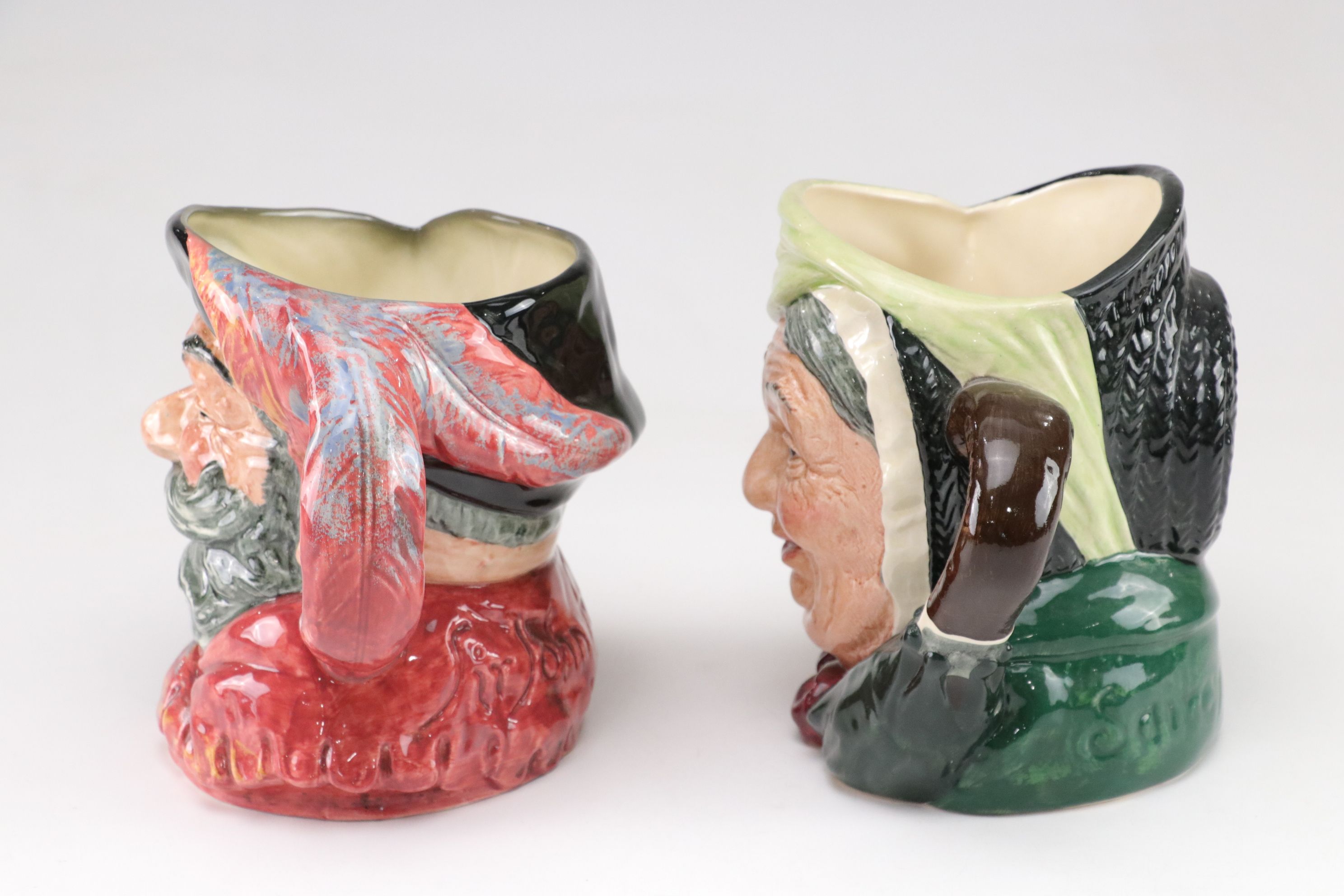 Royal Doulton Toby Jugs with "The Red Queen" and "Rip Van Winkle"