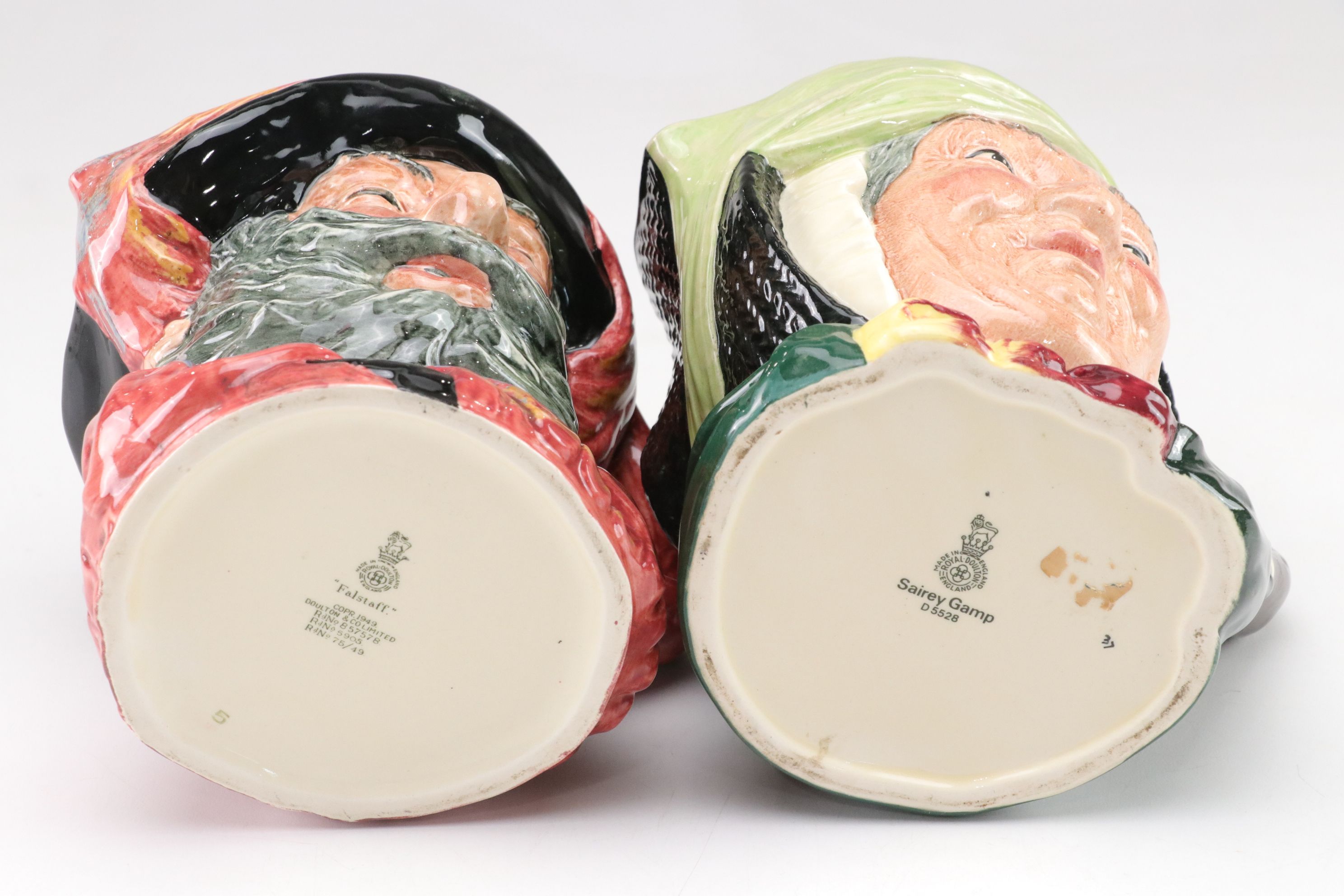 Royal Doulton Toby Jugs with "The Red Queen" and "Rip Van Winkle"