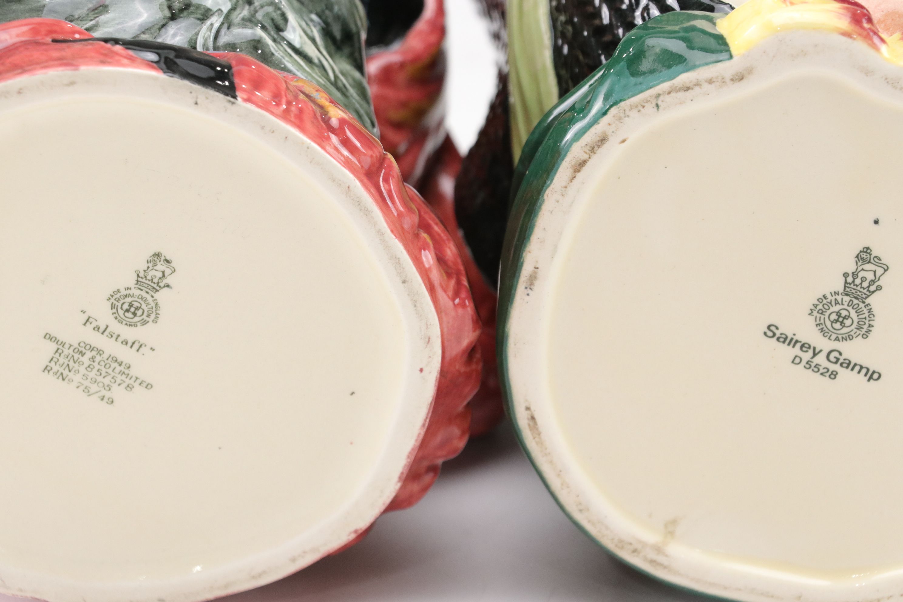 Royal Doulton Toby Jugs with "The Red Queen" and "Rip Van Winkle"