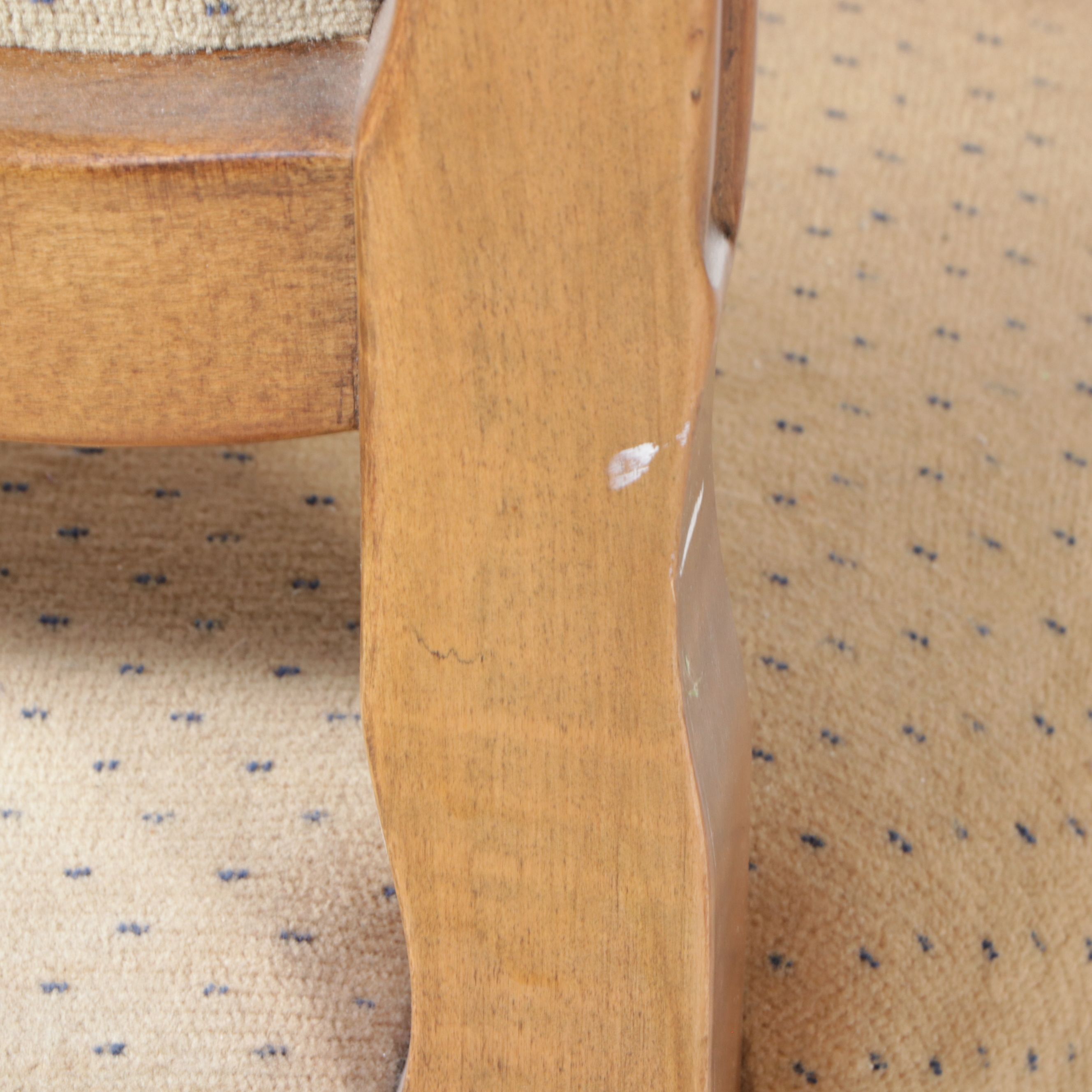 French Provincial Walnut Armchair, Late 20th Century