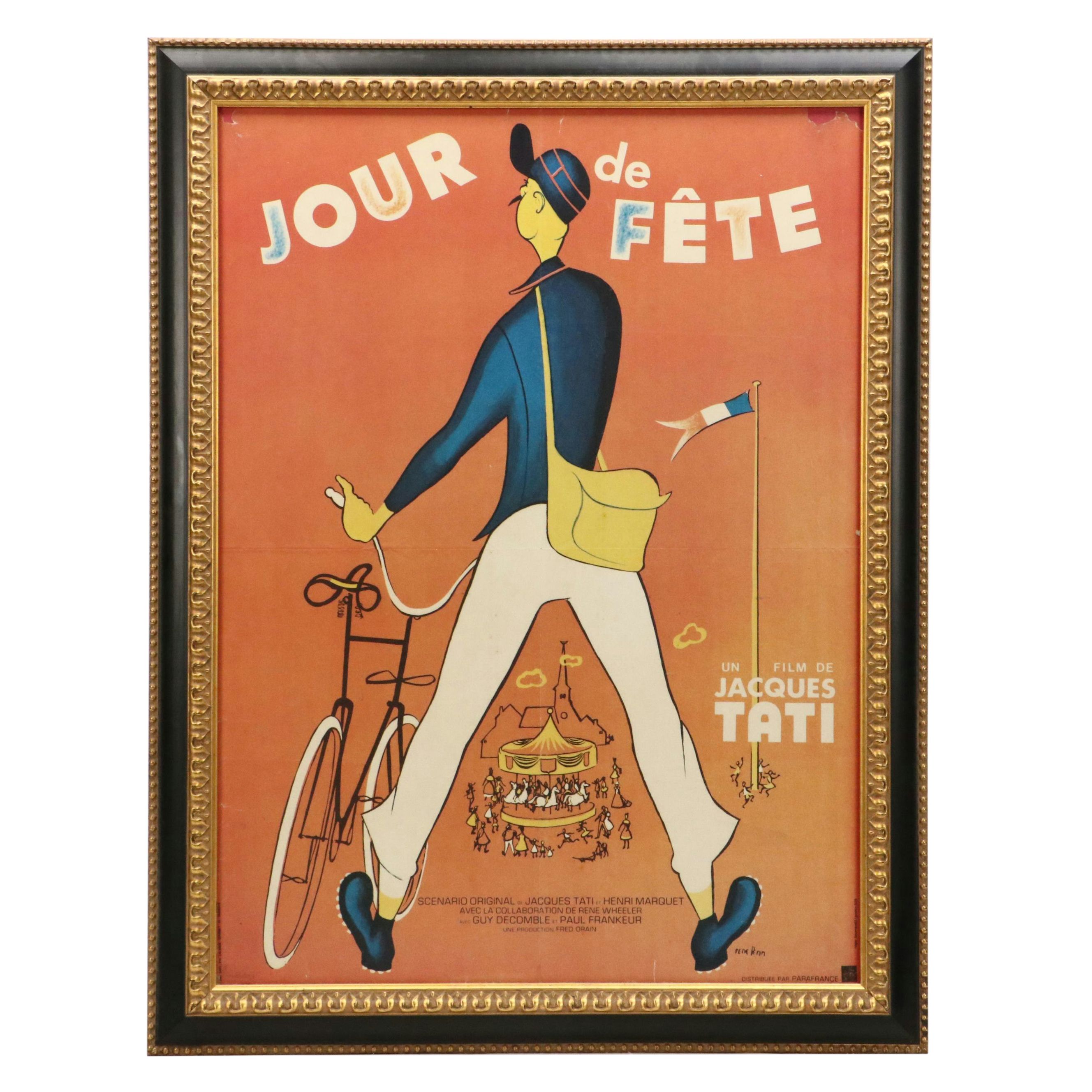 "Jour de Fête" French Film Poster Designed by René Péron