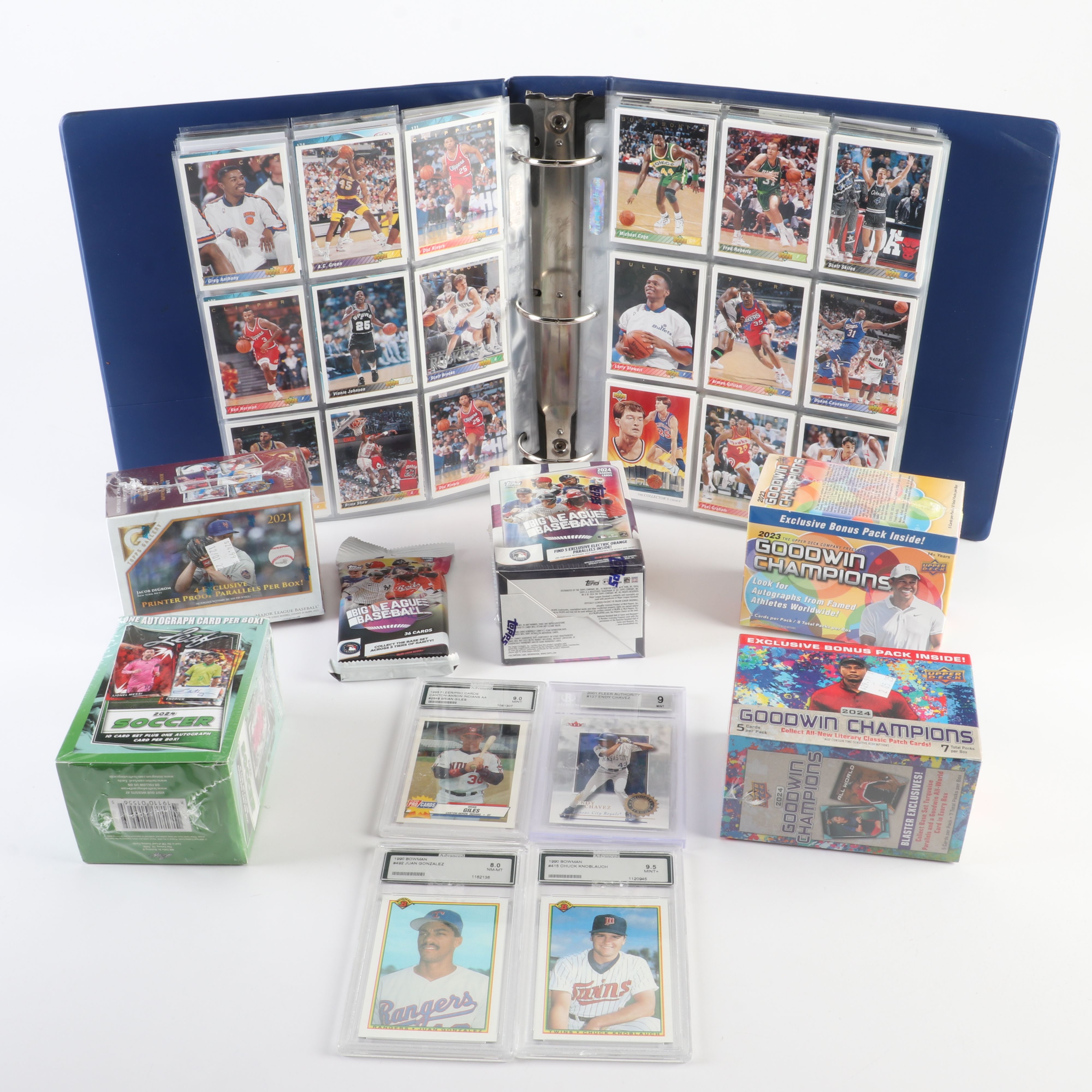Large Collection of General Sports Trading Cards, Including Autographed Cards