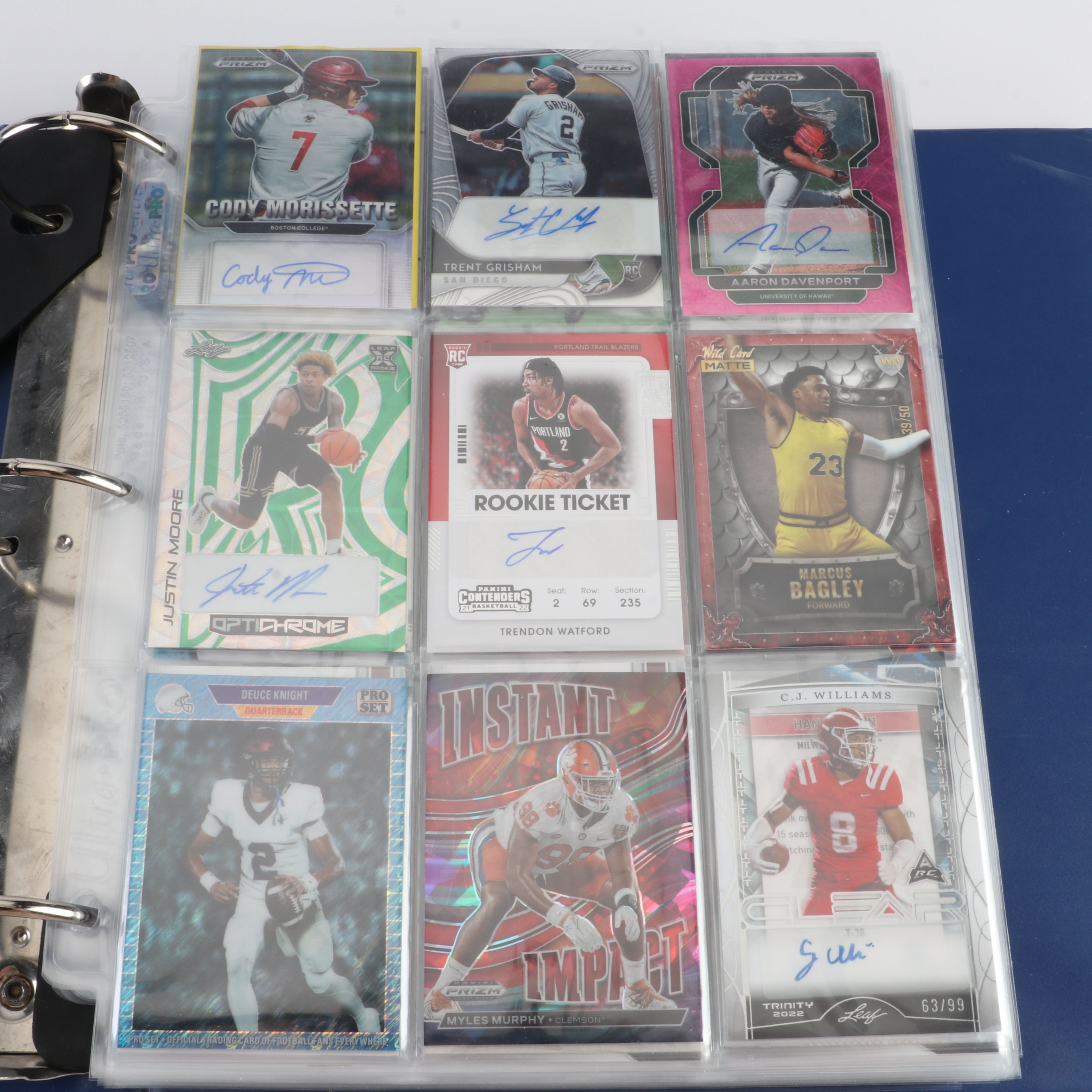 Large Collection of General Sports Trading Cards, Including Autographed Cards