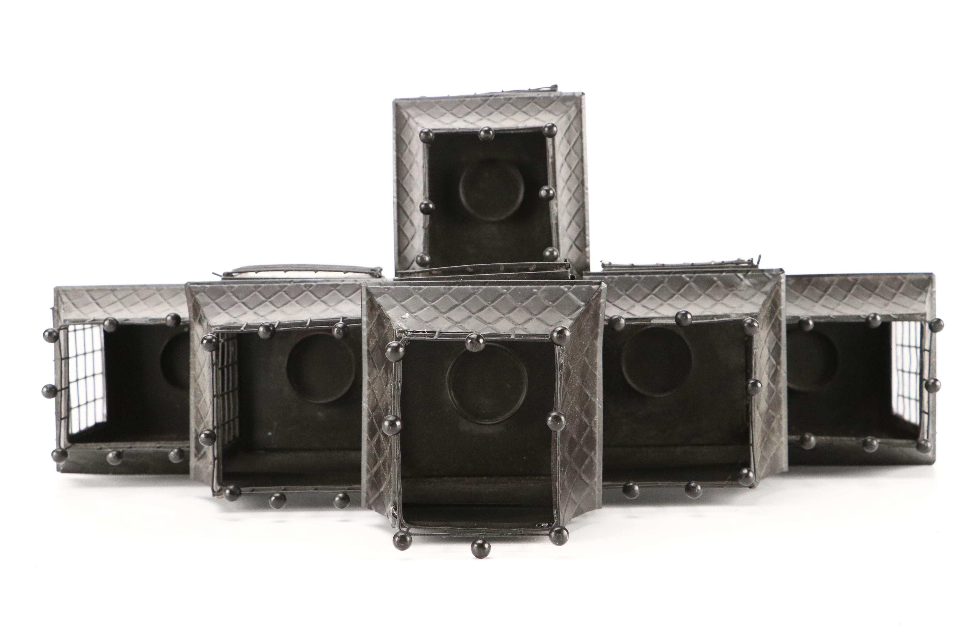 Metal Haunted House Tea Light Luminary