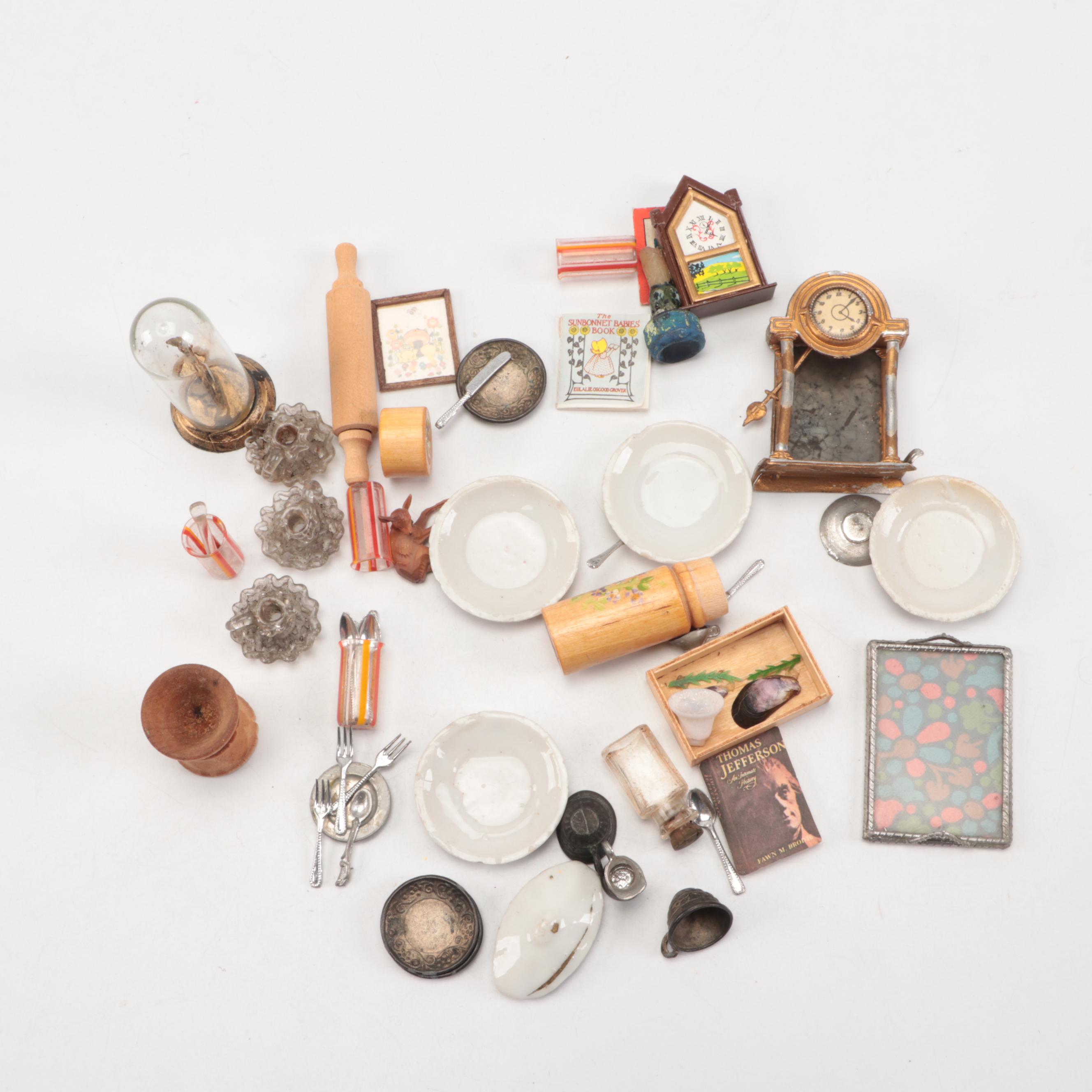 "The Doll House Book" with Doll House Furniture and More Books