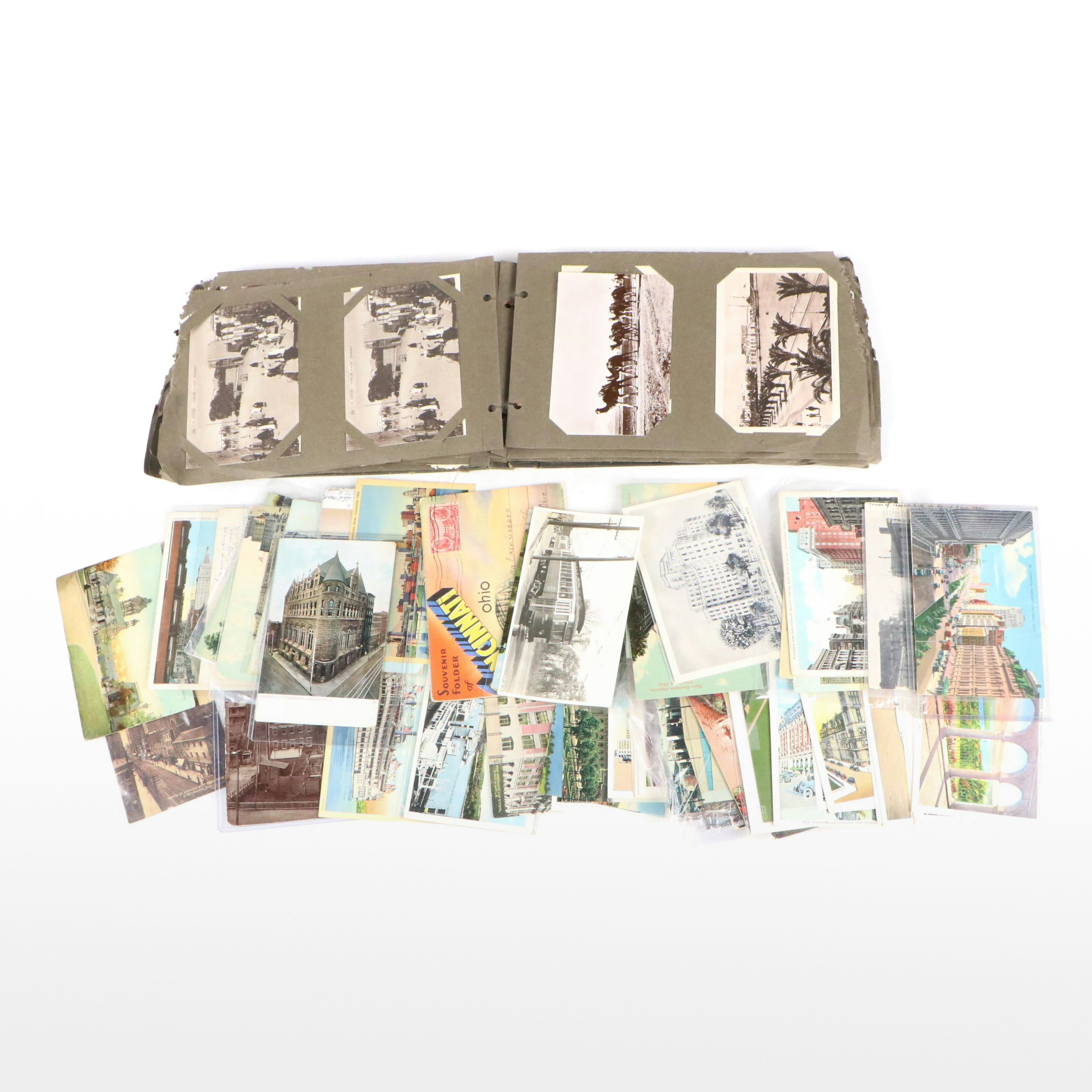 Cincinnati with Other Souvenir Postcards, Early to Mid-20th Century