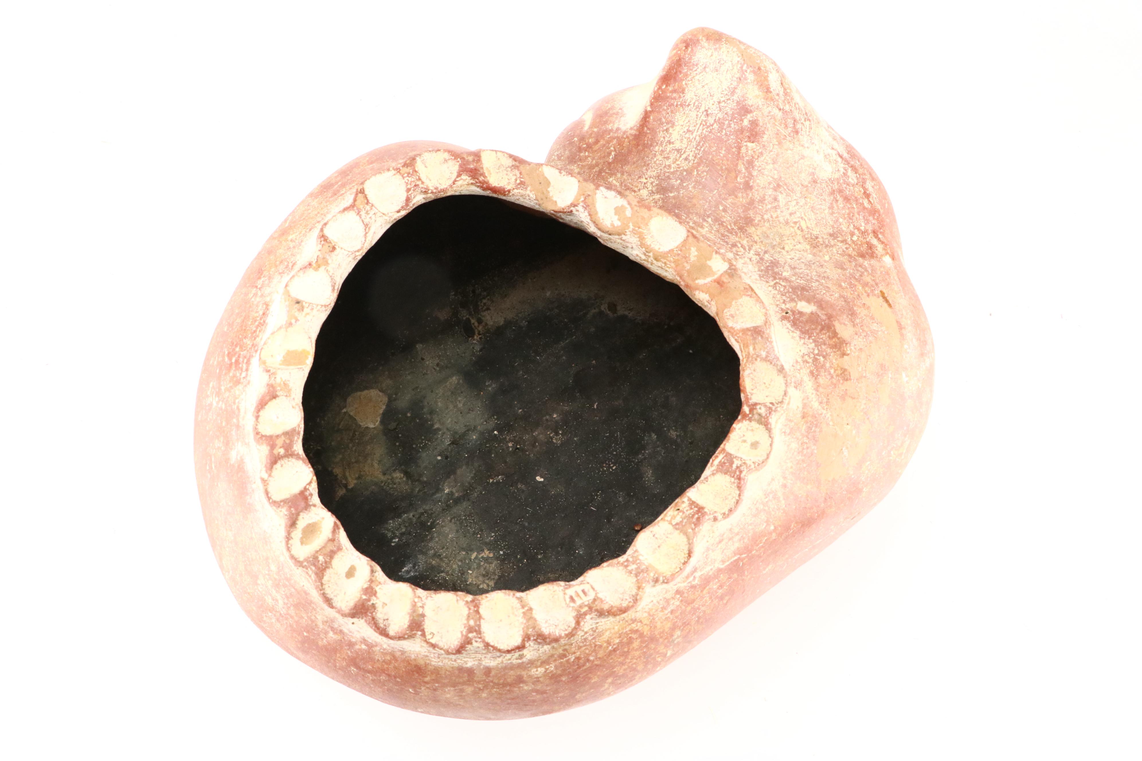 Earthenware Sleeping Cat Outdoor Planter