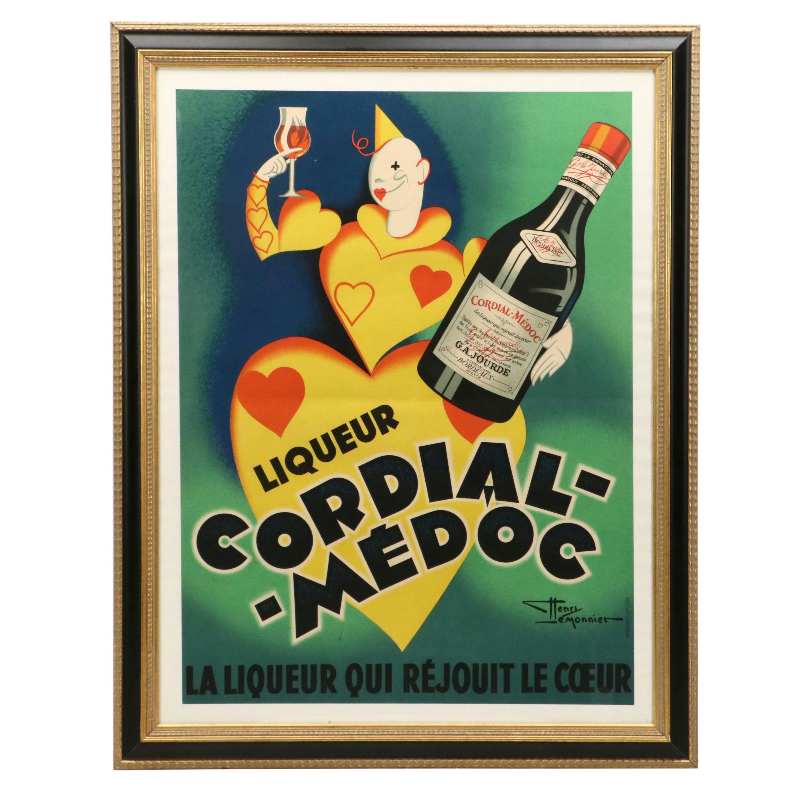 French Advertisement Poster "Liqueur Cordial-Médoc," Circa 1938