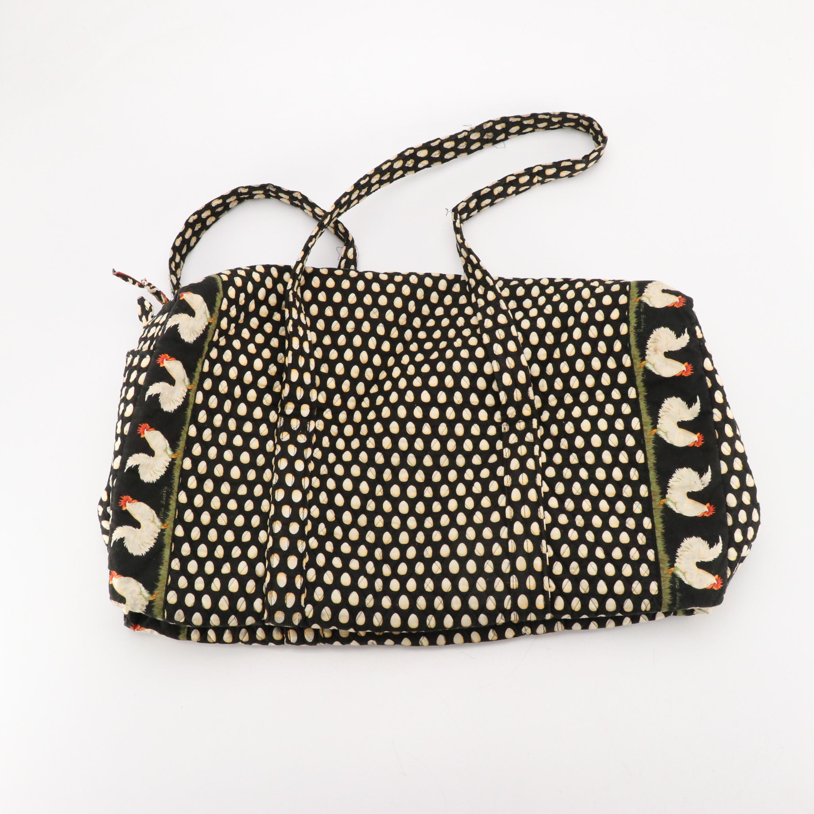 Vera Bradley Chanticleer Egg Printed Shoulder and Travel Bags in Cotton