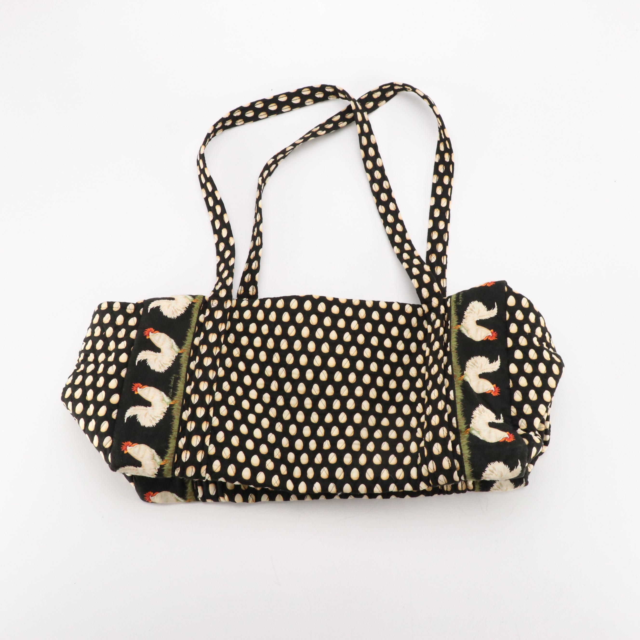 Vera Bradley Chanticleer Egg Printed Shoulder and Travel Bags in Cotton