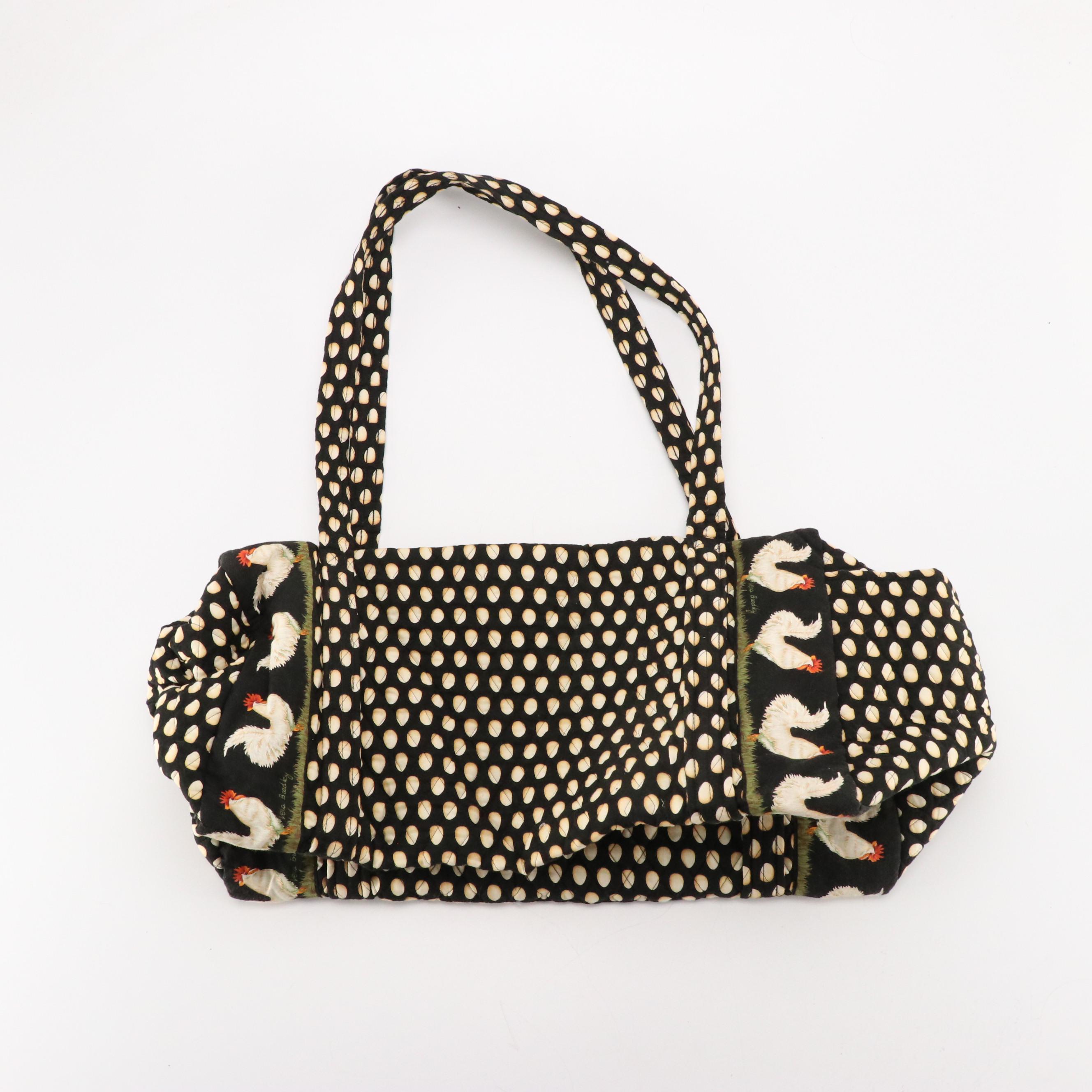 Vera Bradley Chanticleer Egg Printed Shoulder and Travel Bags in Cotton