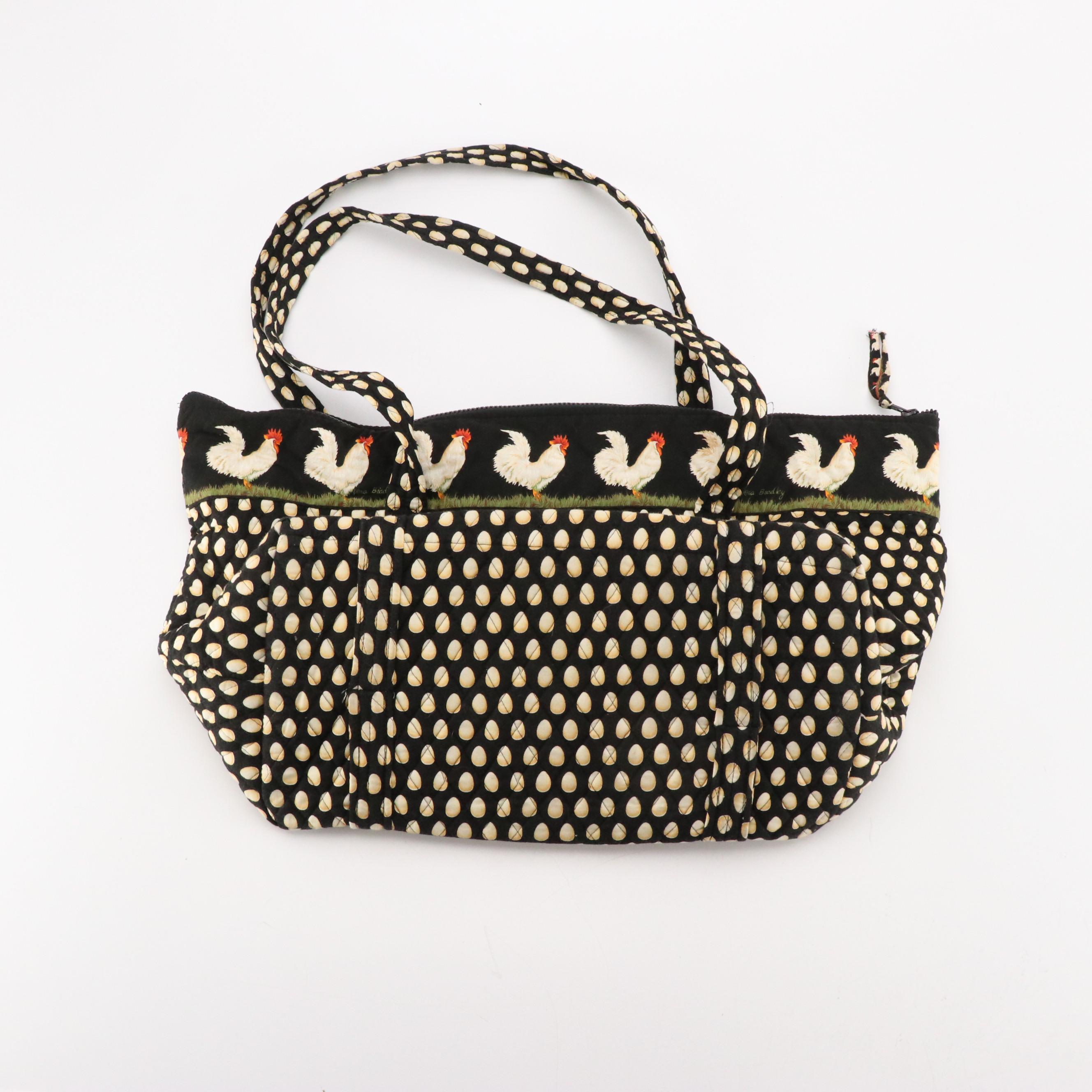 Vera Bradley Chanticleer Egg Printed Shoulder and Travel Bags in Cotton
