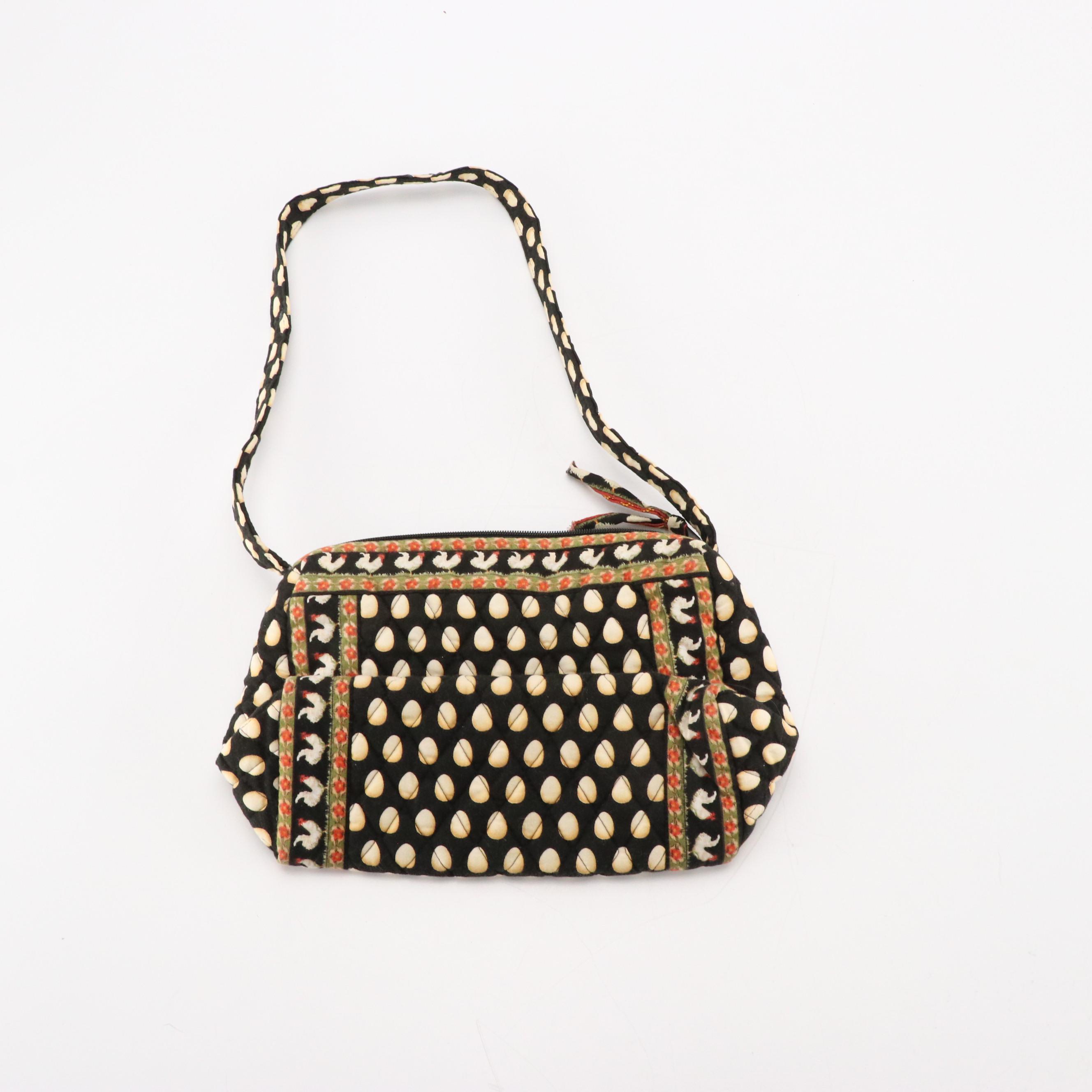 Vera Bradley Chanticleer Egg Printed Shoulder and Travel Bags in Cotton