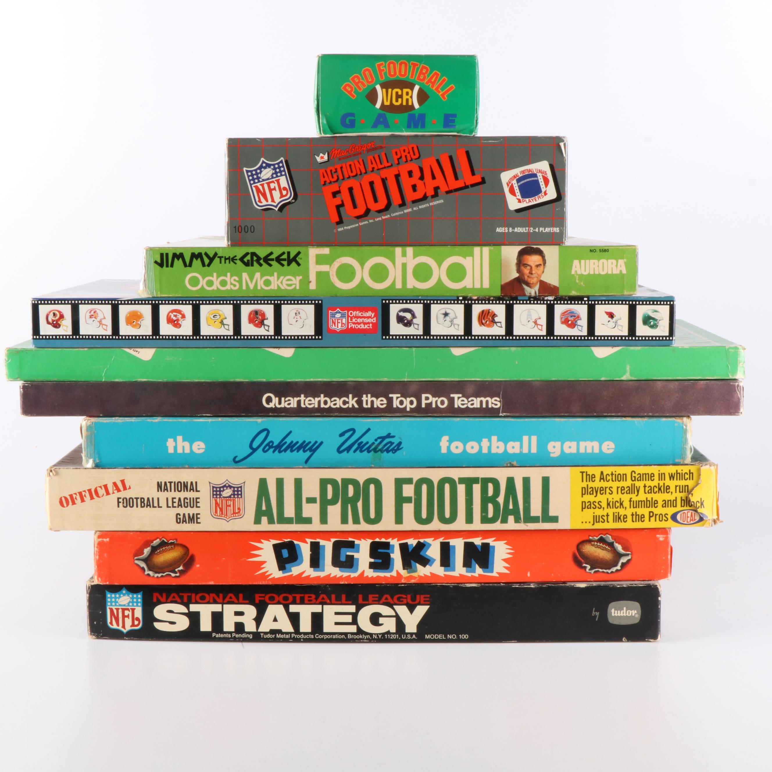 Vintage Johnny Unitas Football Game in a Collection of Football Board Games