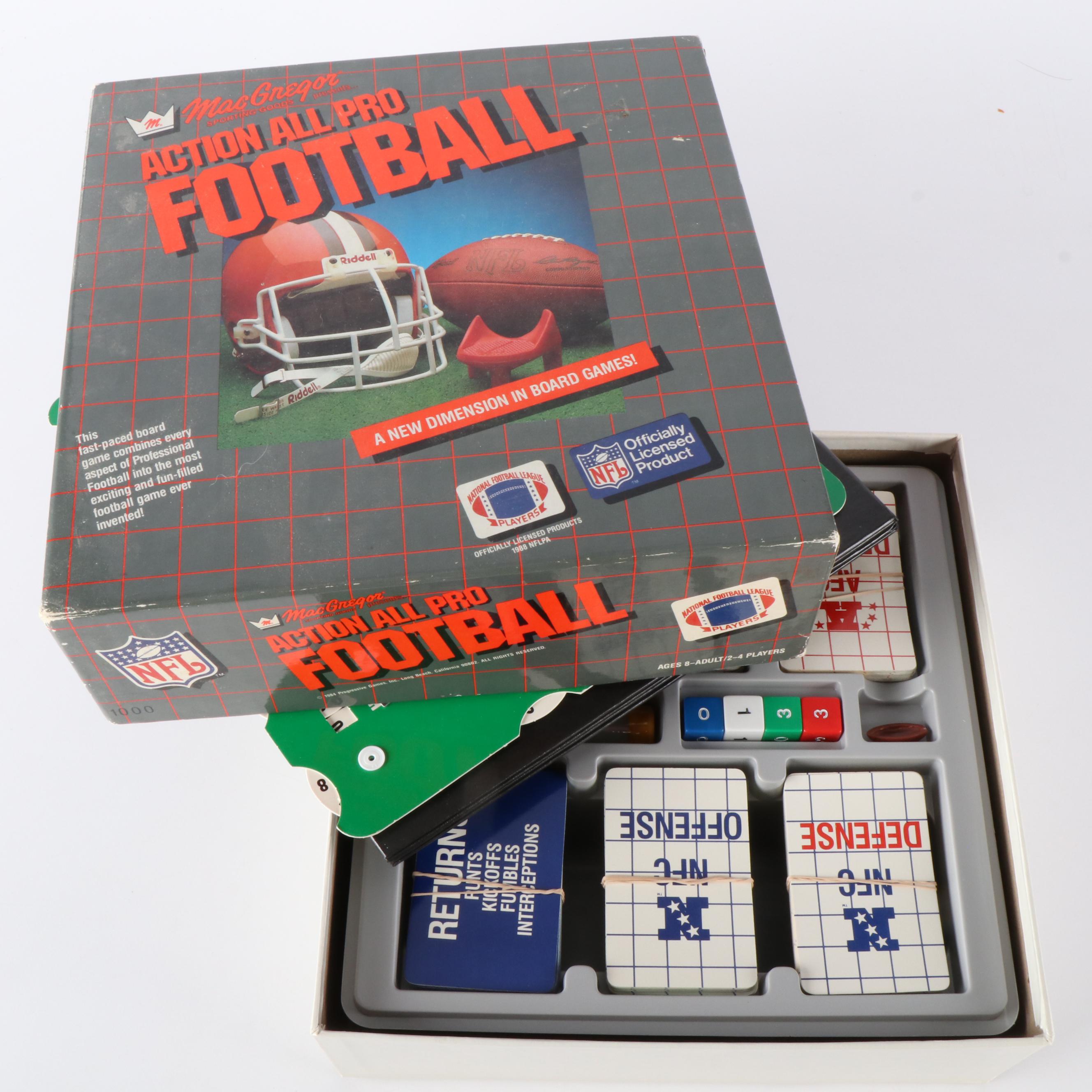 Vintage Johnny Unitas Football Game in a Collection of Football Board Games