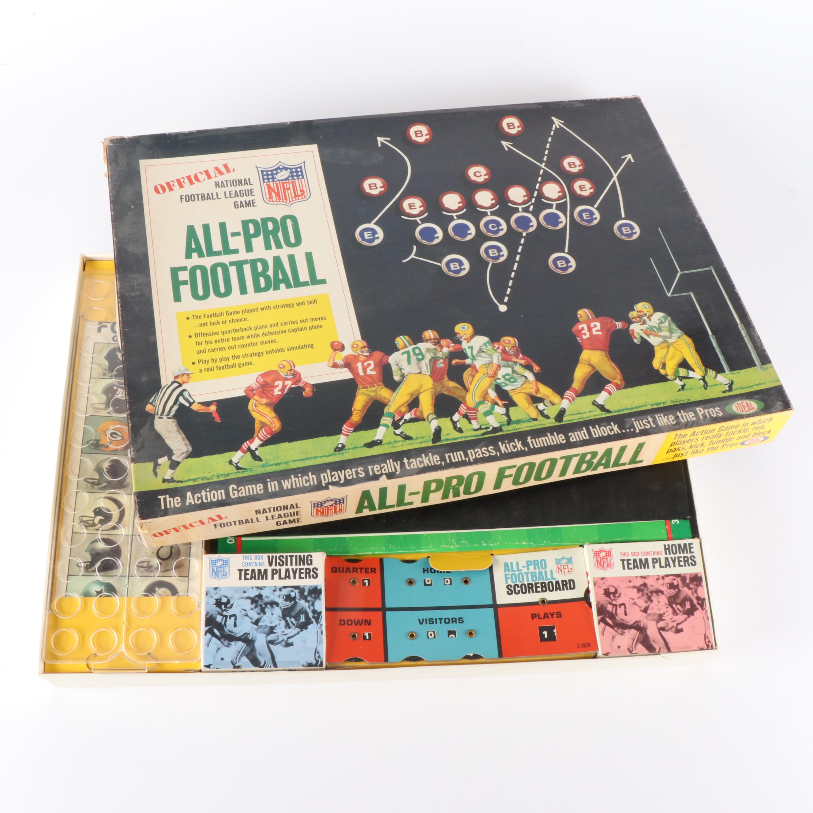 Vintage Johnny Unitas Football Game in a Collection of Football Board Games