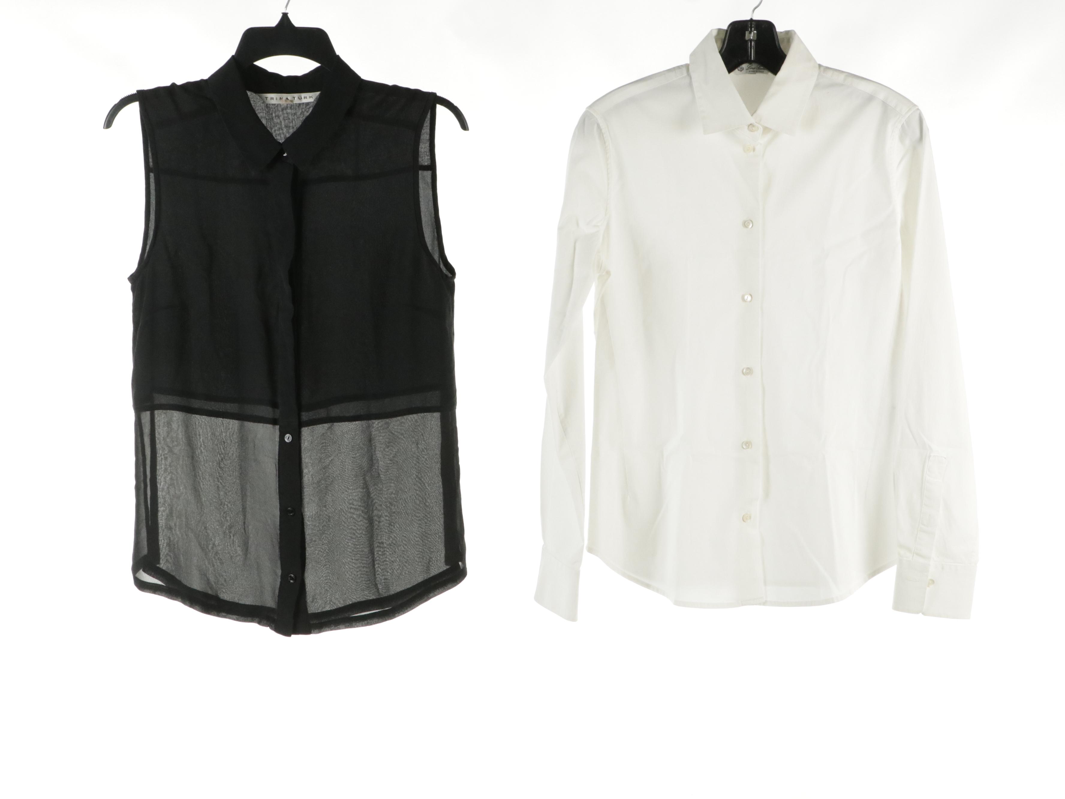 Loro Piana, Diane Von Furstenberg and Trina Turk Silk & Cotton Button-Down Tops