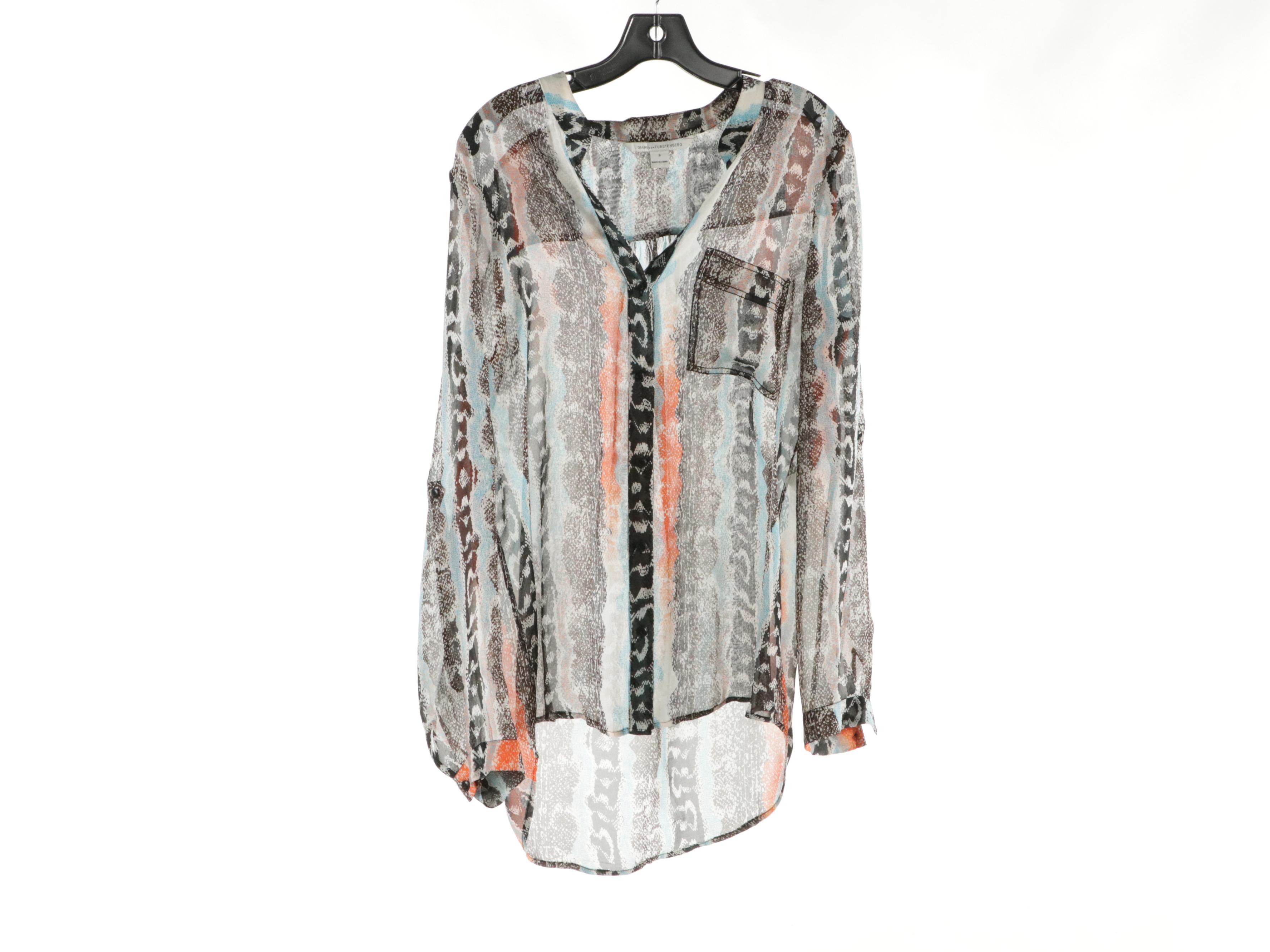 Loro Piana, Diane Von Furstenberg and Trina Turk Silk & Cotton Button-Down Tops