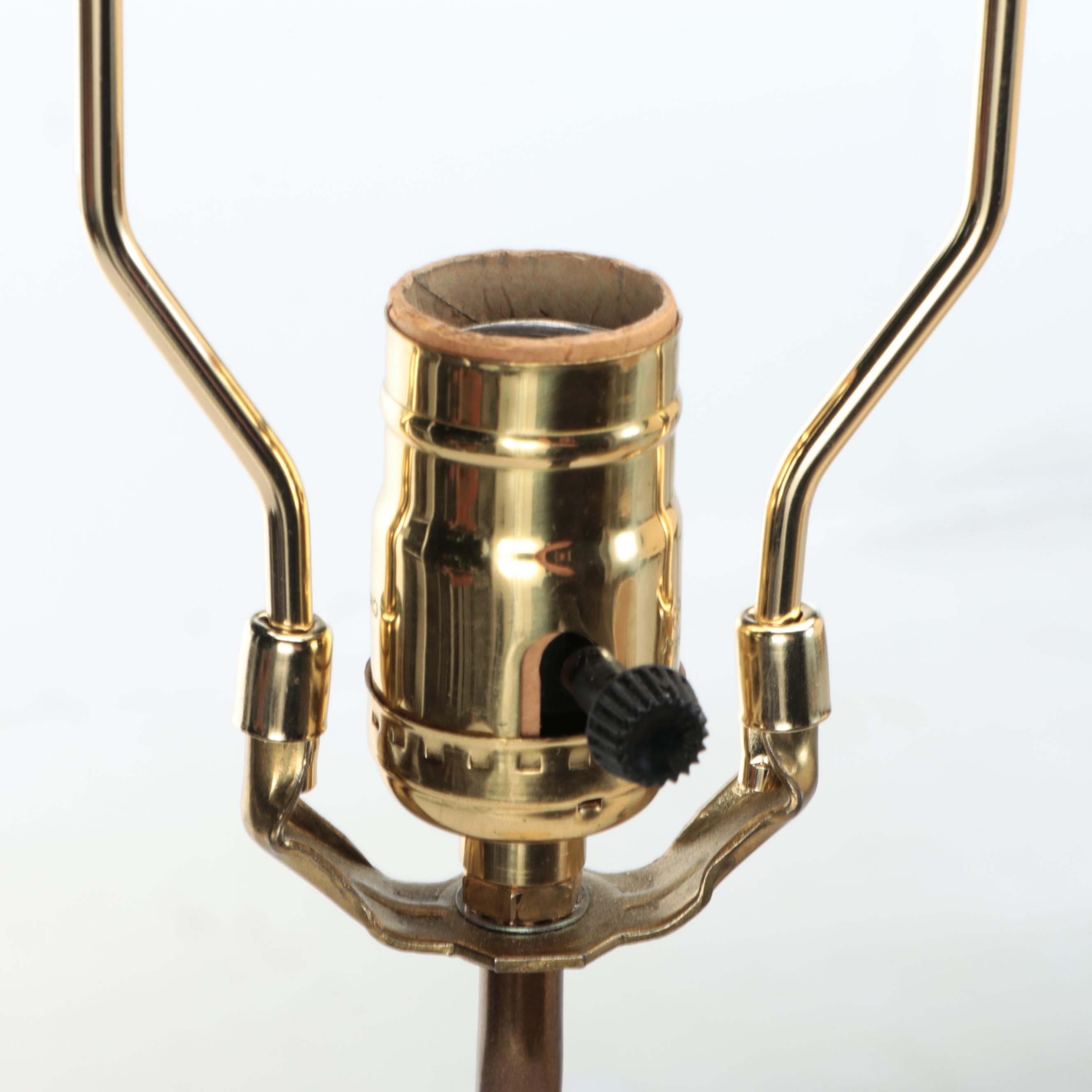 Qing Dynasty Courtier Figural Table Lamps