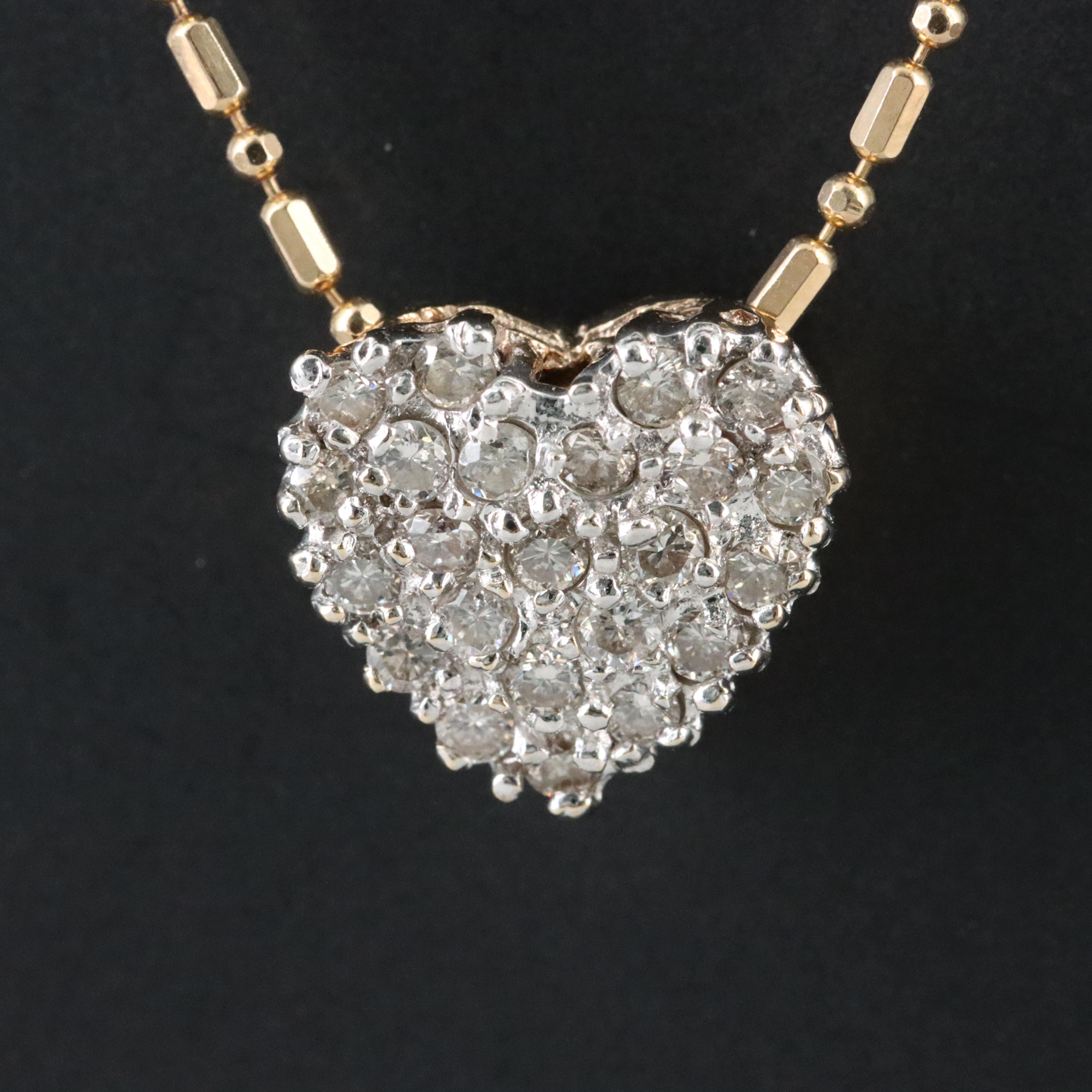14K 0.47 CTW Diamond Heart Pendant Necklace