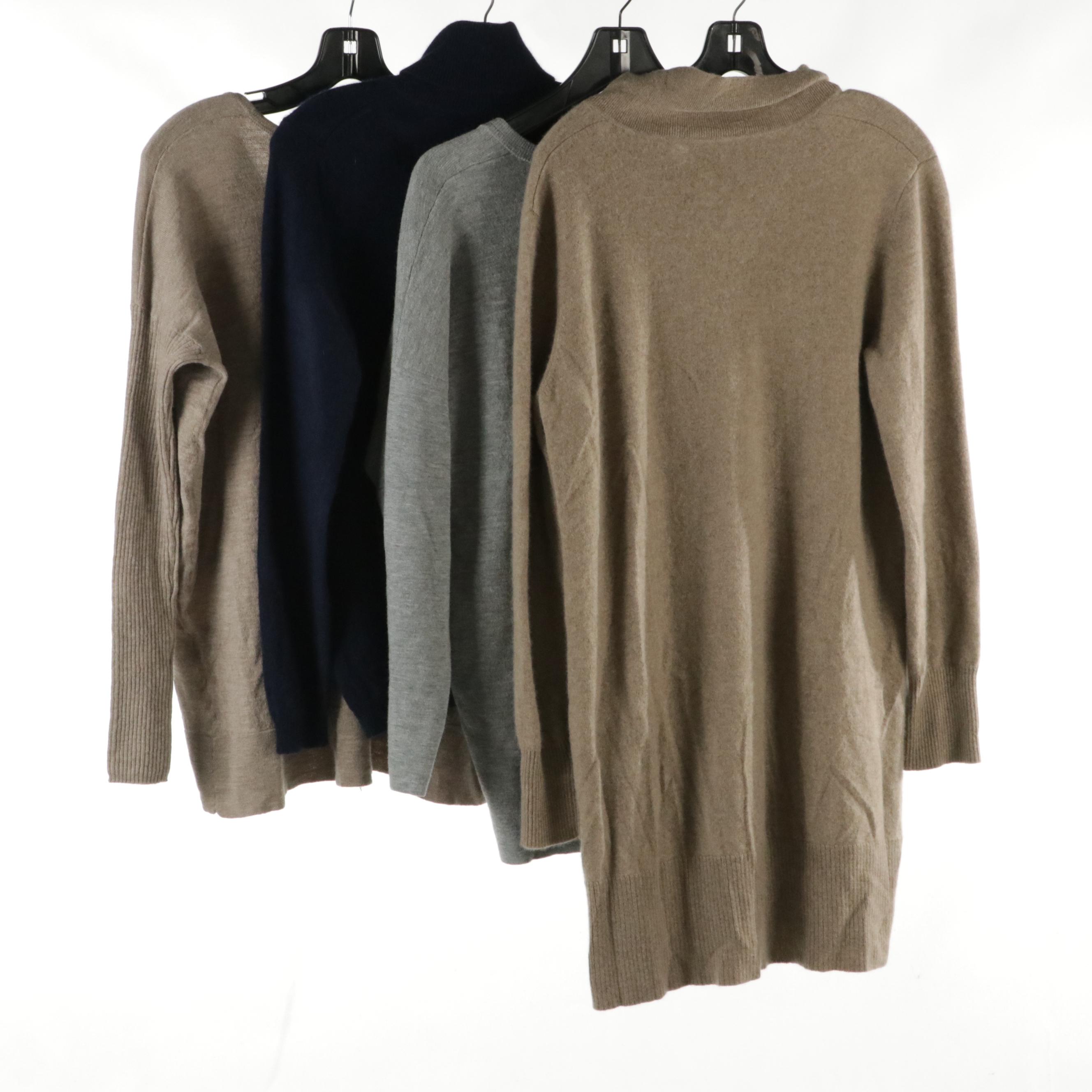 The Row Scoop Neck Wool Sweater, Neiman Marcus Cashmere Sweater Dress, and More
