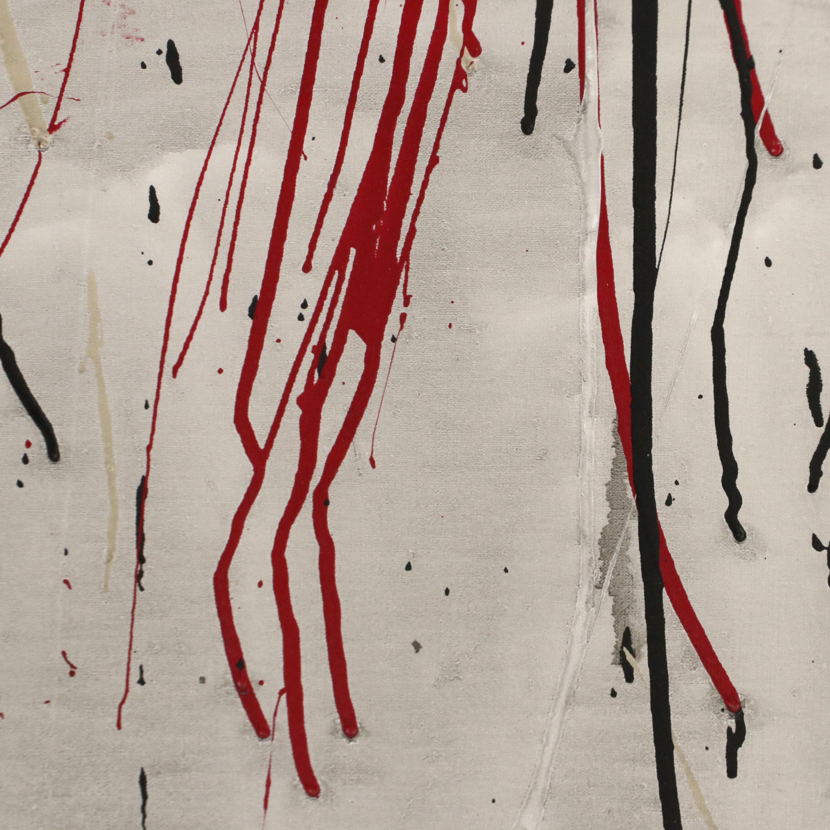 David Applegate Abstract Acrylic Painting with Paint Drips, 21st Century