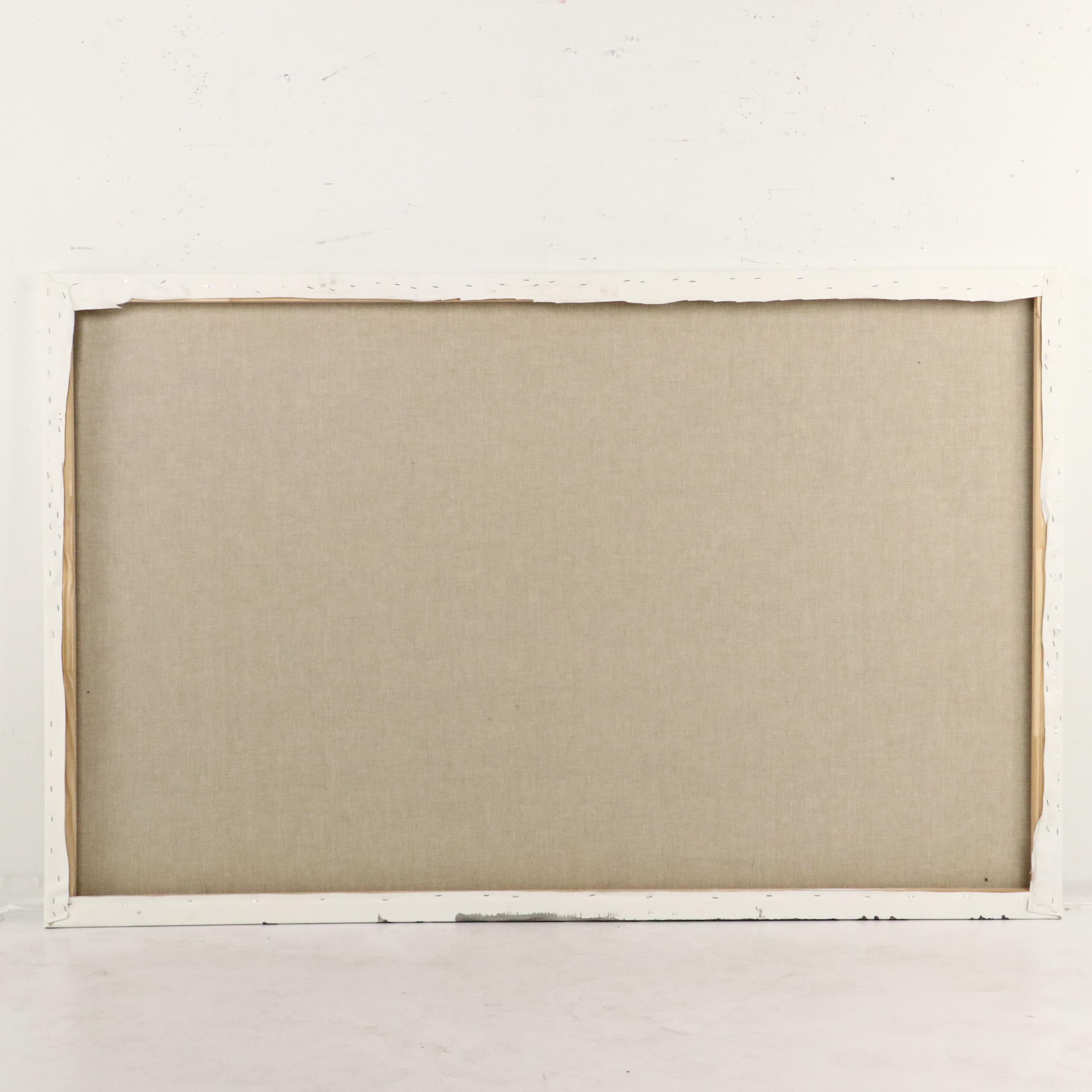 David Applegate Abstract Acrylic Painting with Paint Drips, 21st Century