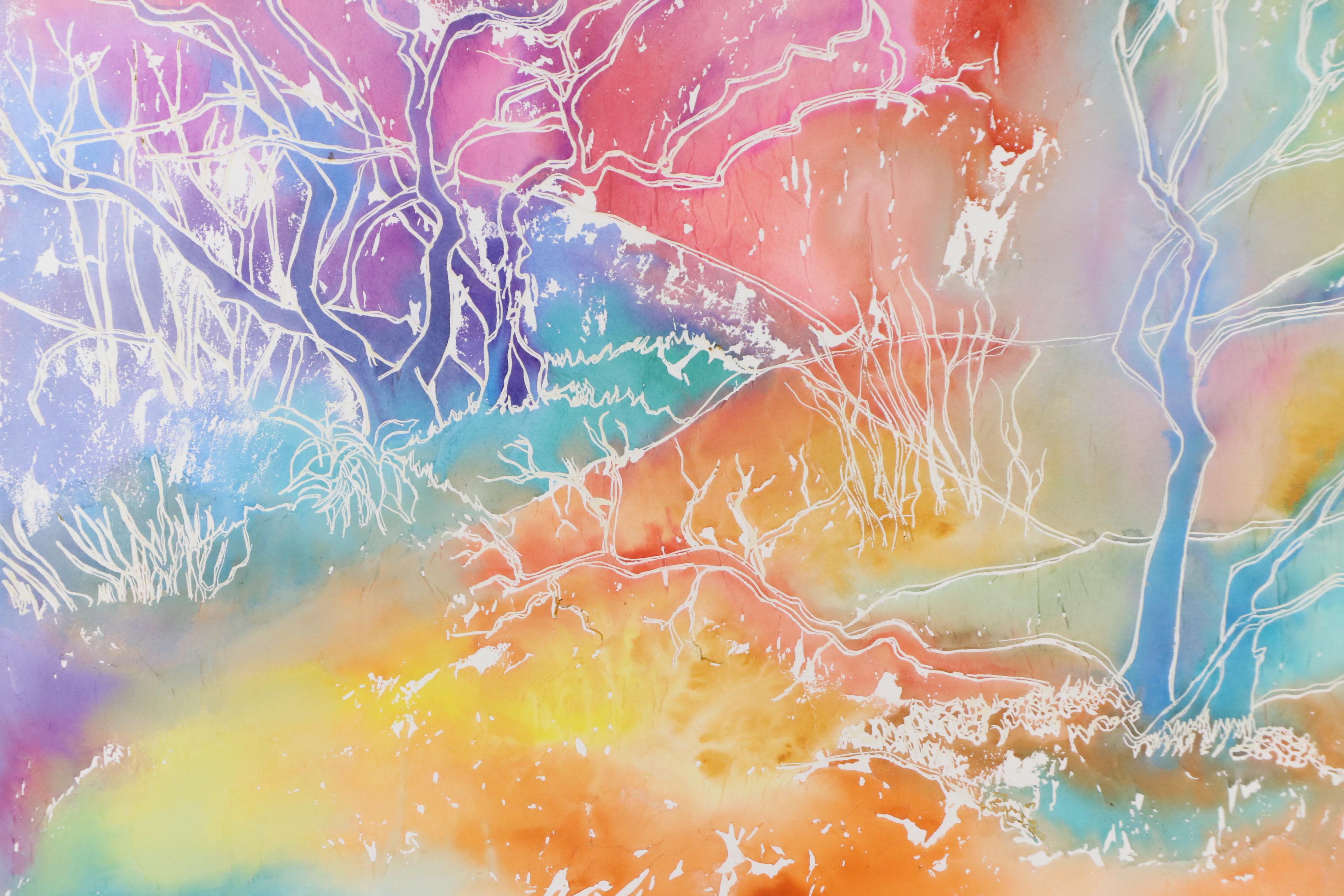 Bramson Landscape Watercolor Painting, 21st Century