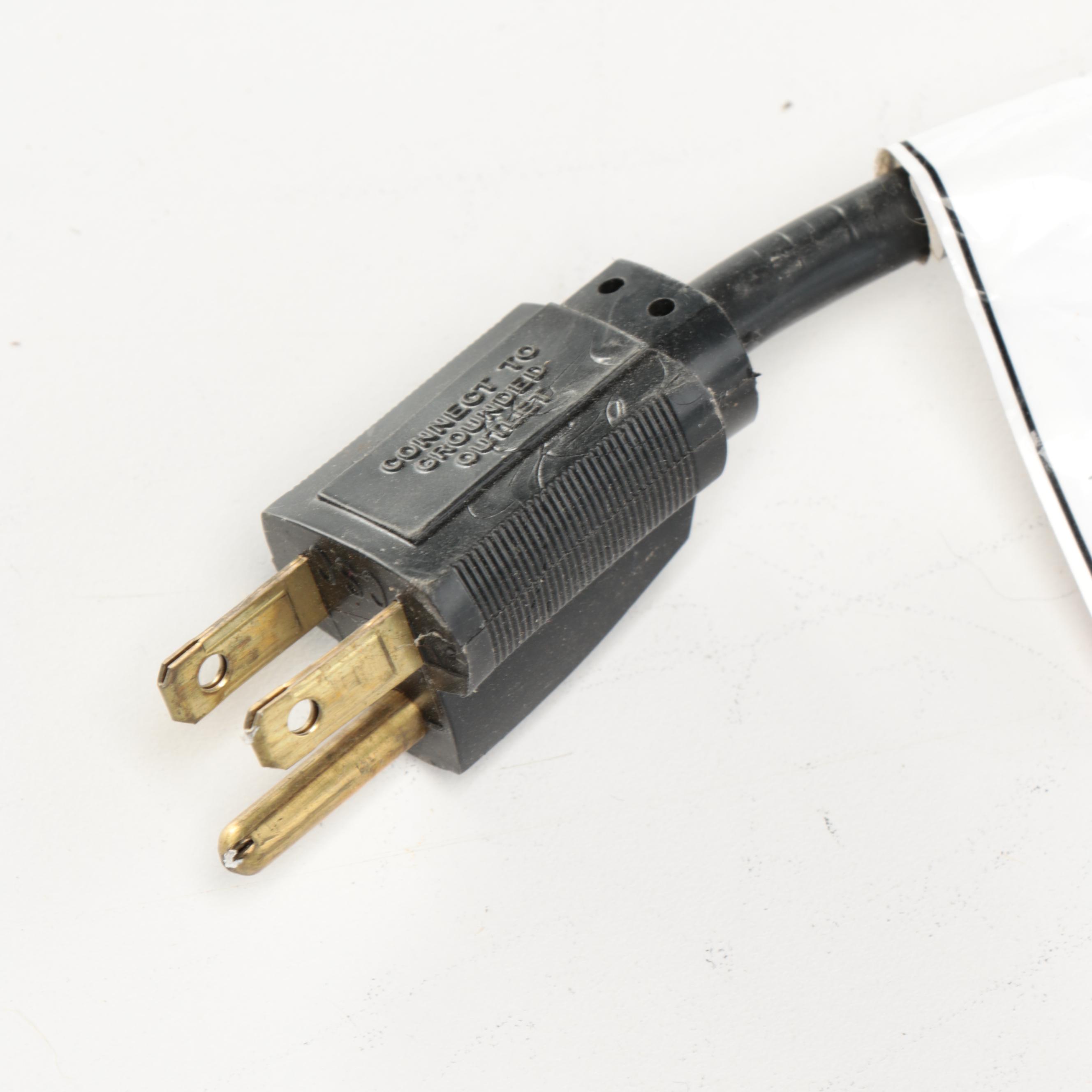 Pair of Frederick Cooper Faux Marbled Metal Lattice Torchère Table Lamps