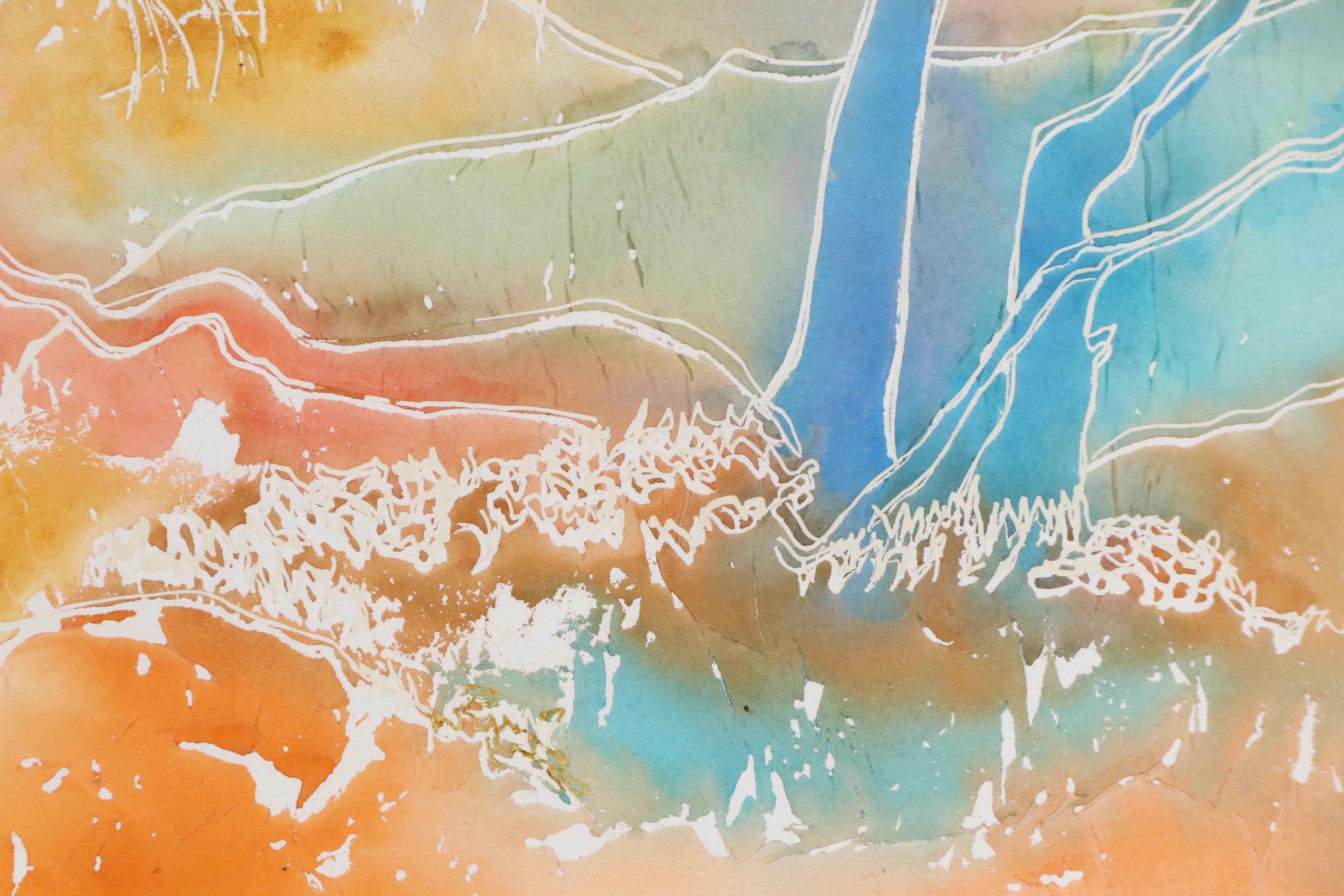 Bramson Landscape Watercolor Painting, 21st Century