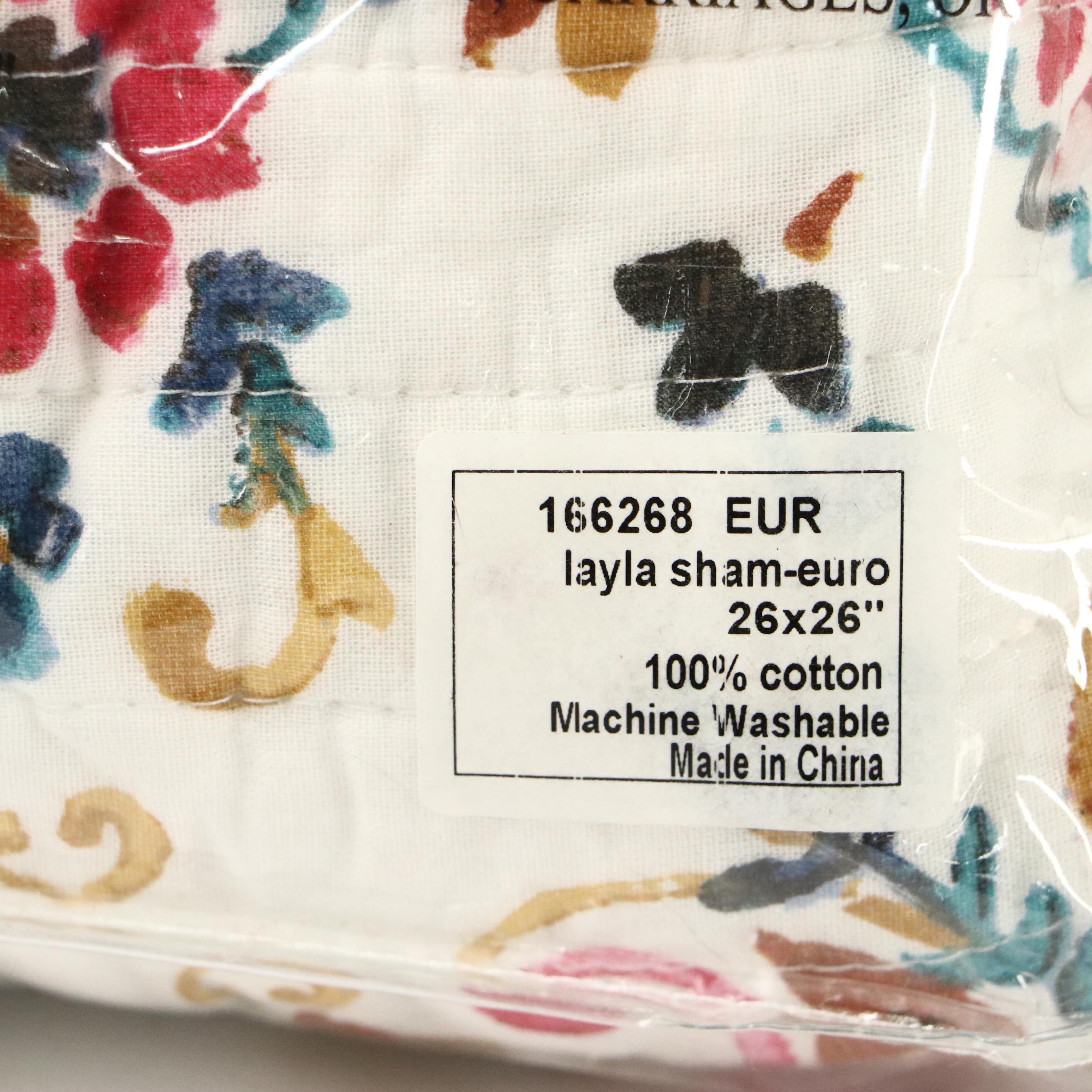 Grandin Road "Layla" King Sized Quilt and Shams