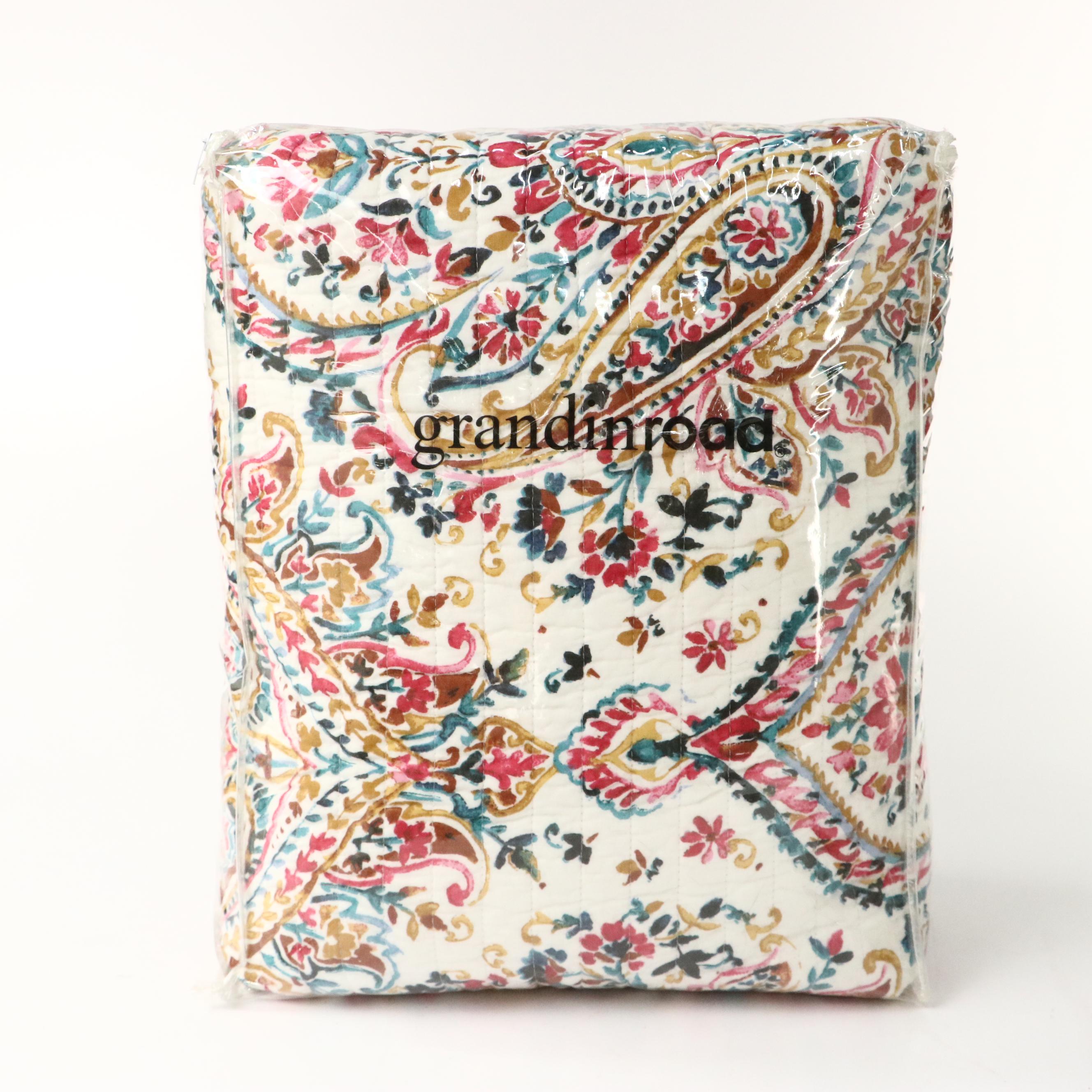 Grandin Road "Layla" King Sized Quilt and Shams