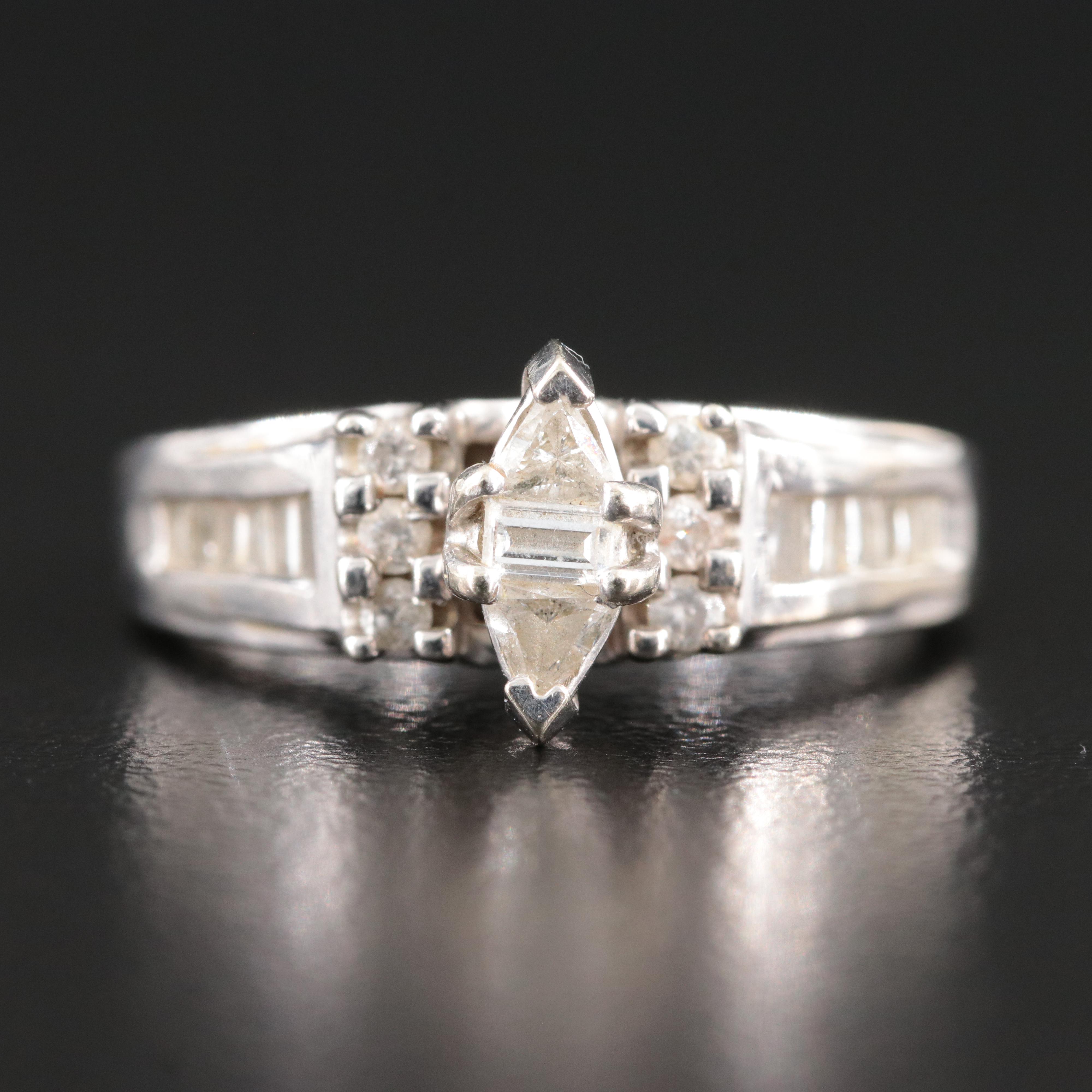 14K CTW Diamond Invisible Set Ring