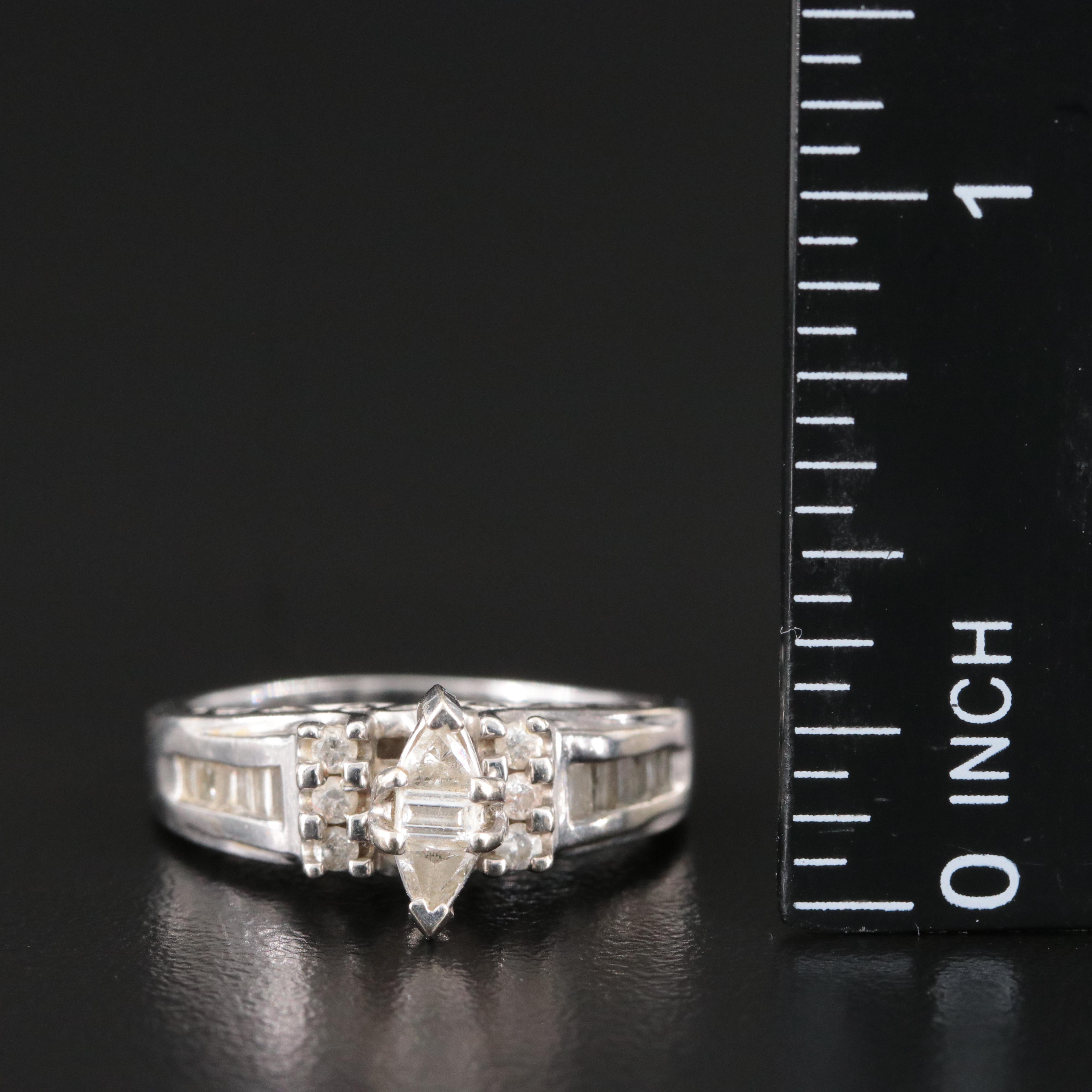 14K CTW Diamond Invisible Set Ring